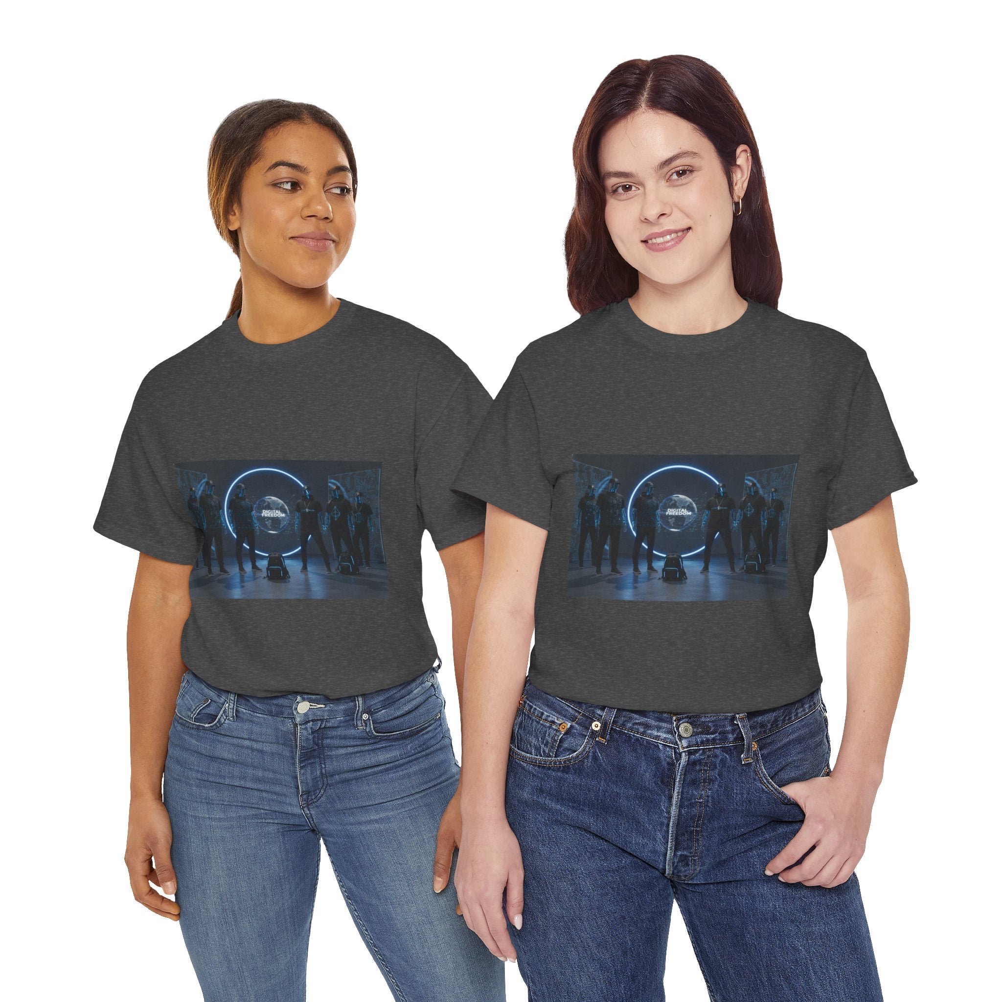 Sci‑Fi Portal Graphic Tee — Futuristic Neon Crew T-Shirt