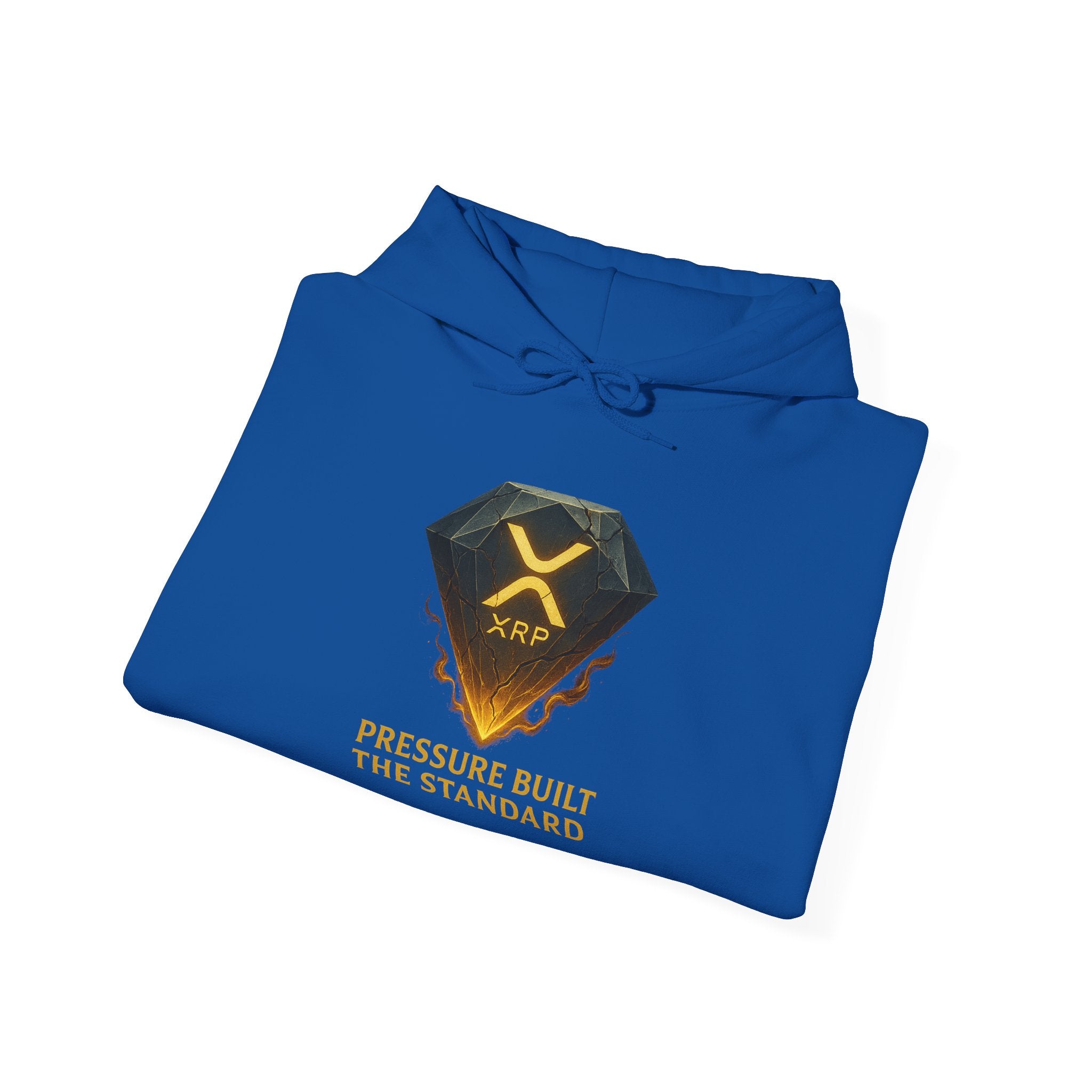 XRP Crypto Hoodie — "Pressure Built The Standard" Logo Pullover