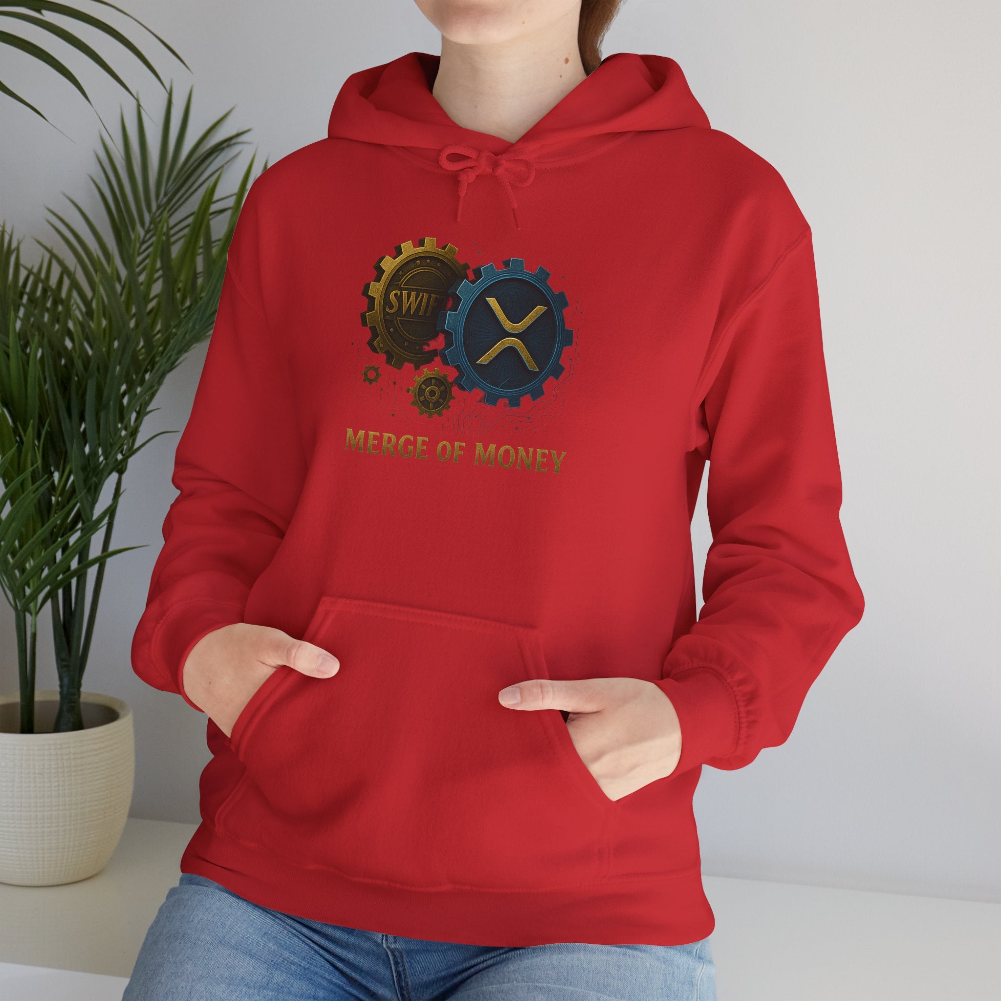 Merge of Money Hoodie — Financial Gears Graphic Pullover