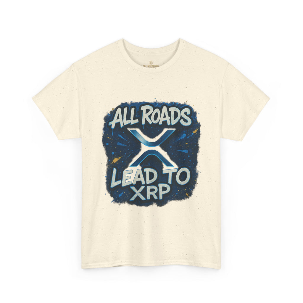XRP Crypto T-Shirt — "All Roads Lead to XRP" Graphic Tee