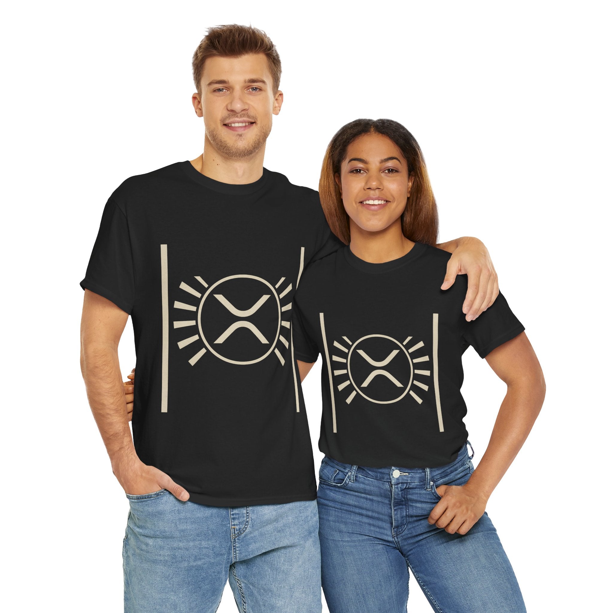 XRP Sun Logo T‑Shirt — Minimal Crypto Ripple Tee