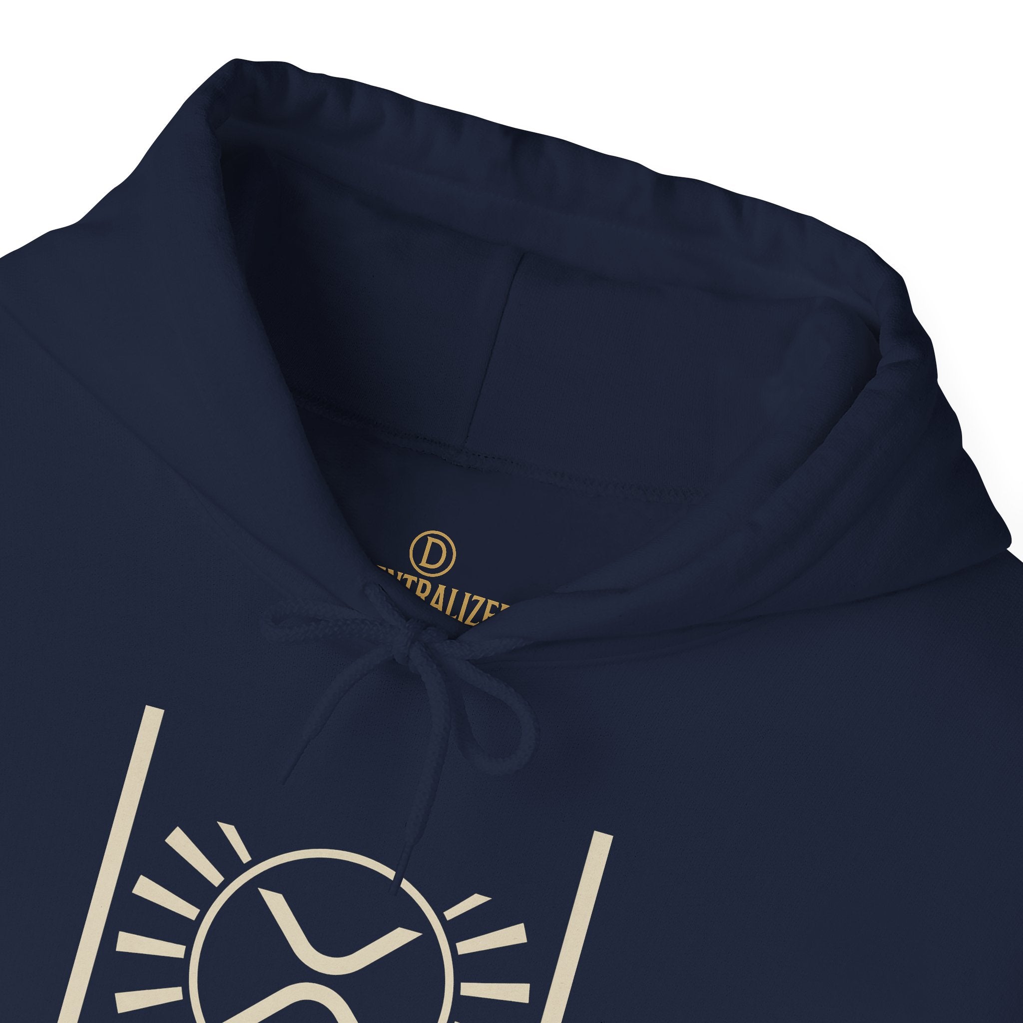 XRP Minimalist Logo Hoodie — Crypto Sun Symbol Sweatshirt