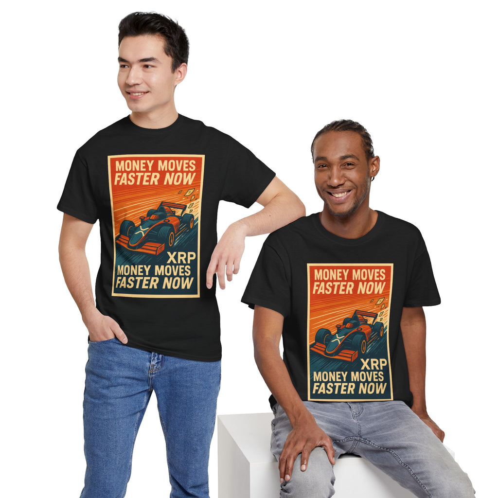 XRP 'Money Moves Faster Now' Racing Tee — Crypto Enthusiast T-Shirt