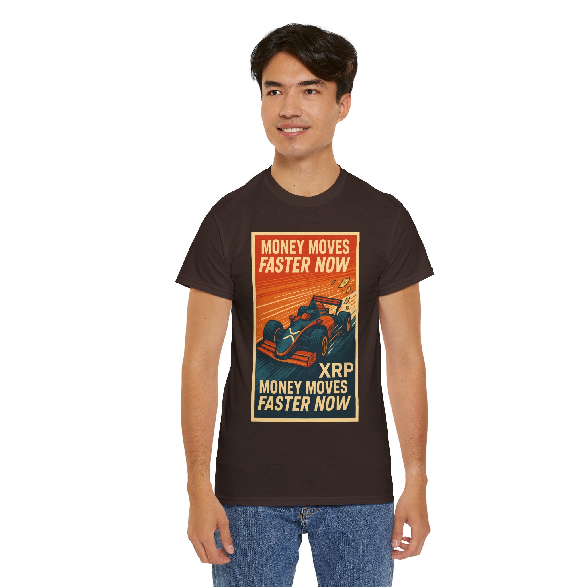 XRP 'Money Moves Faster Now' Racing Tee — Crypto Enthusiast T-Shirt