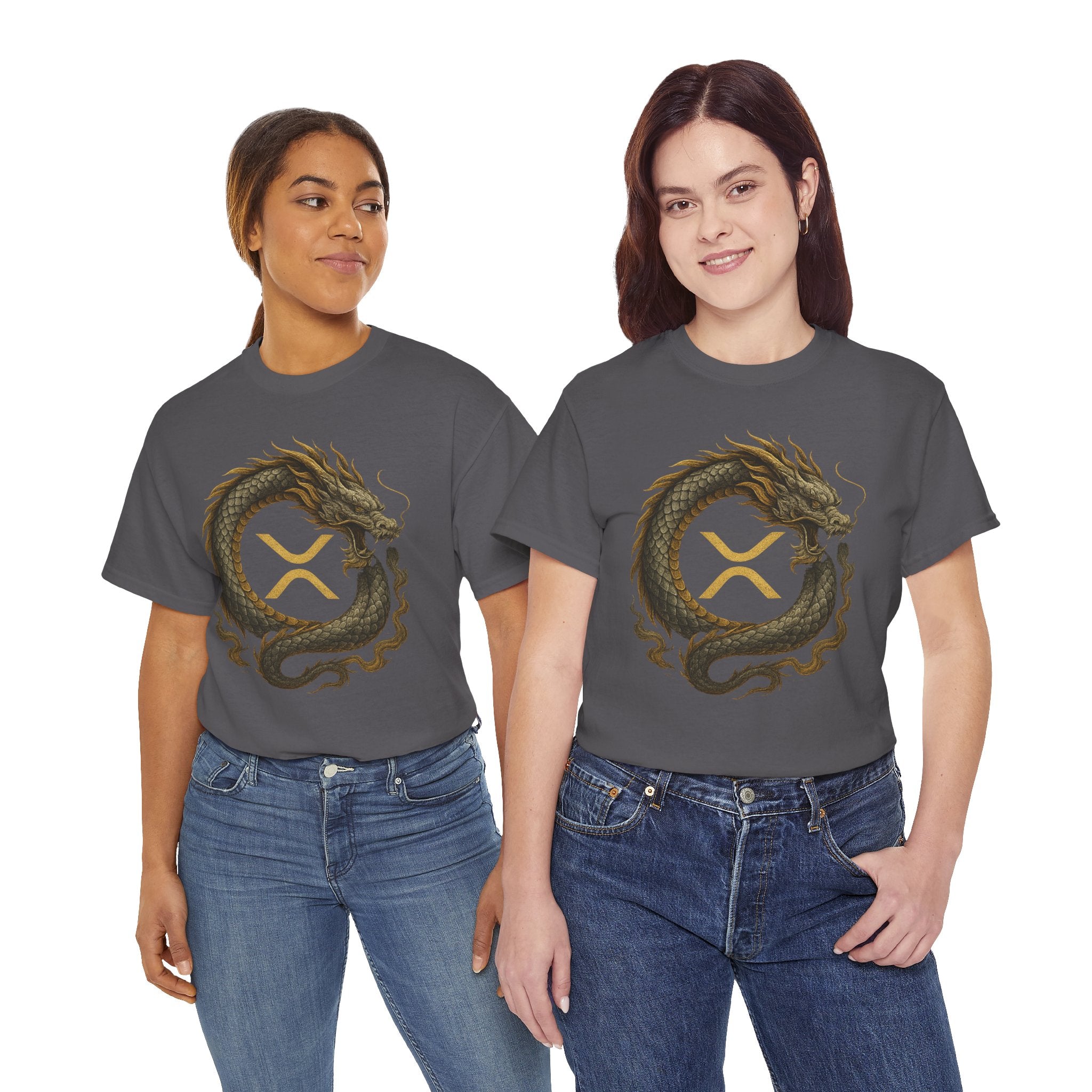 Dragon XRP Logo T-Shirt — Crypto XRP Circle Dragon Graphic Tee
