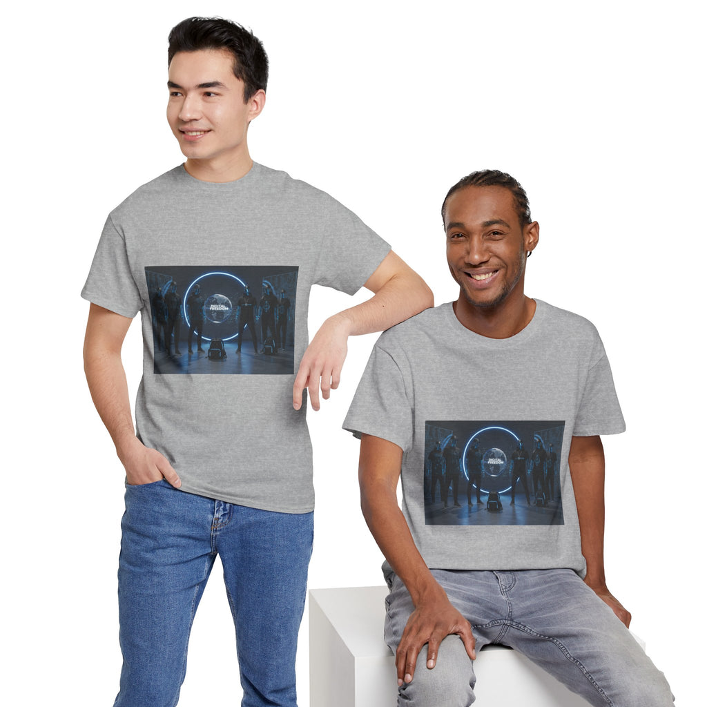 Sci‑Fi Portal Graphic Tee — Futuristic Neon Crew T-Shirt