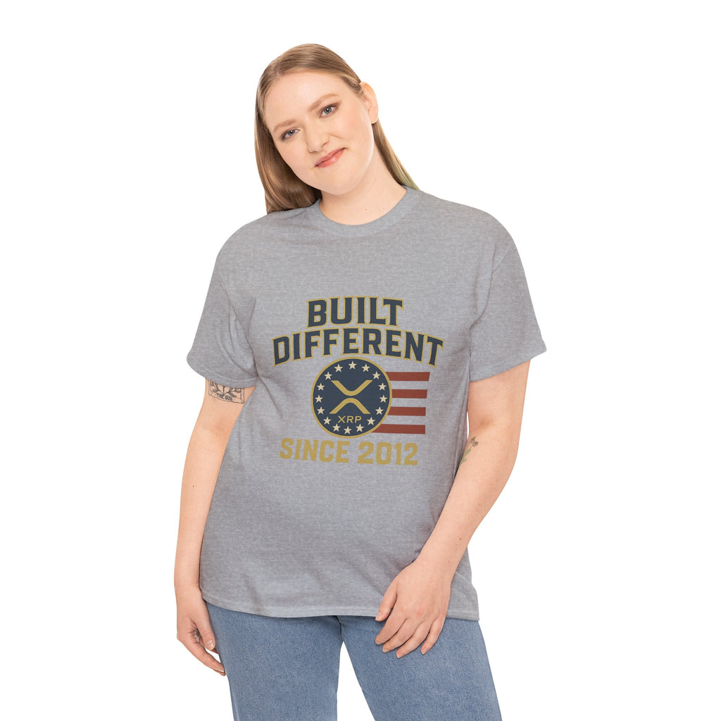 Built Different Since 2012 T-Shirt — American Flag Vintage Crew Tee