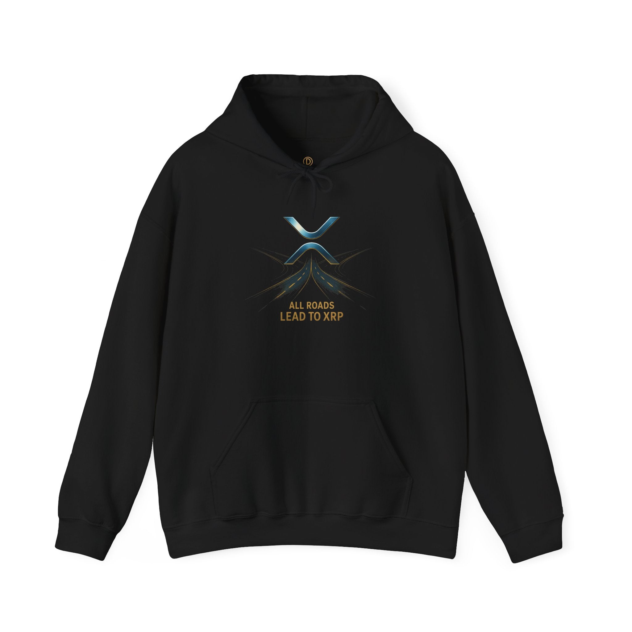XRP Logo Hoodie — "All Roads Lead to XRP" Minimal Crypto Hoodie