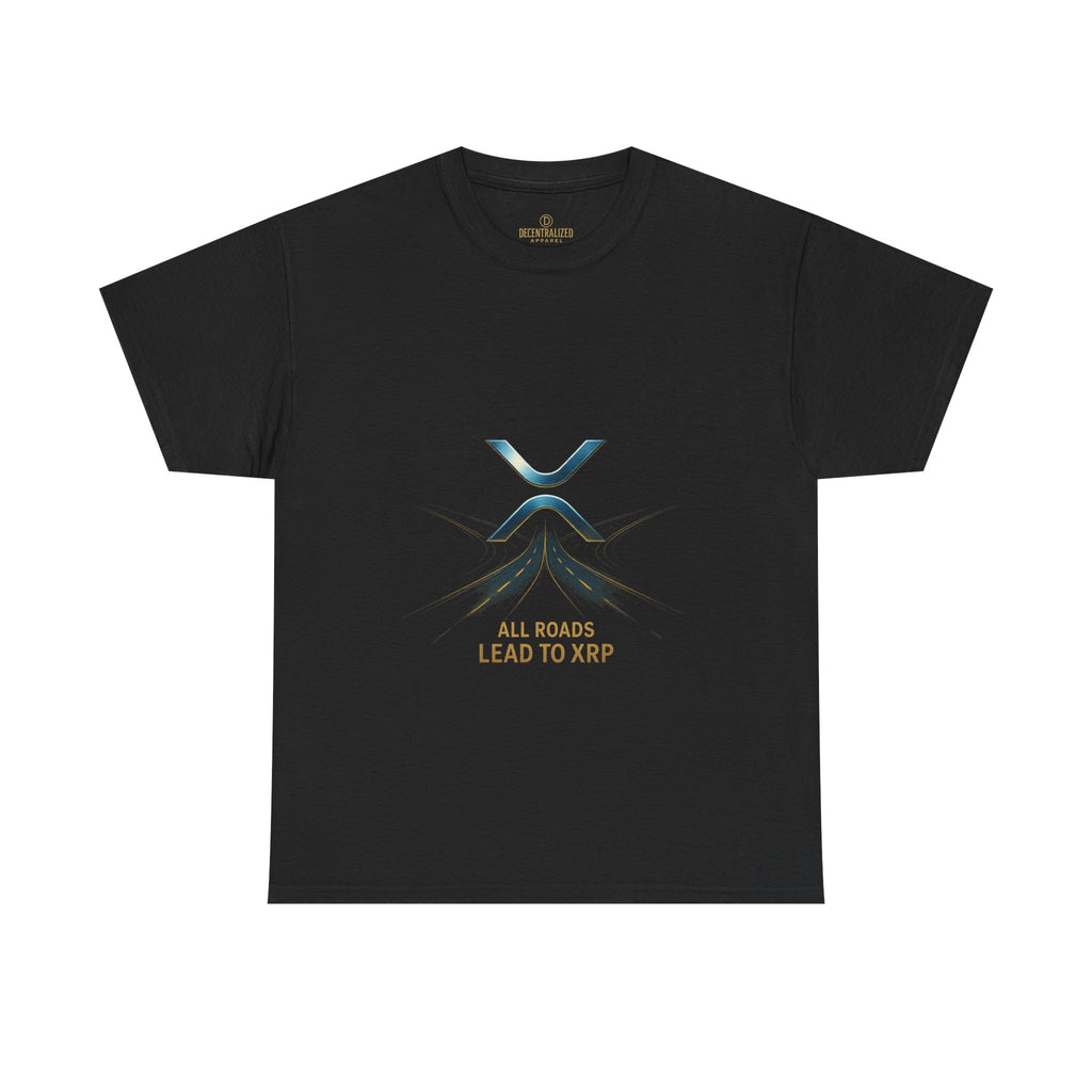 All Roads Lead to XRP T-Shirt — Crypto Ripple Logo Tee