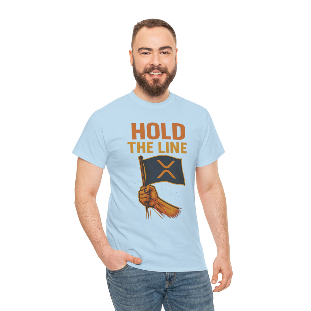 Hold The Line Tee — Bold Flag Graphic Cryptocurrency XRP Shirt