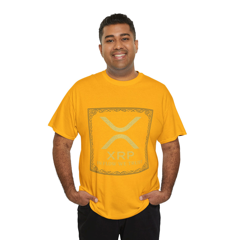XRP Logo T-Shirt — "In Flow We Trust" Crypto Tee for Ripple Fans