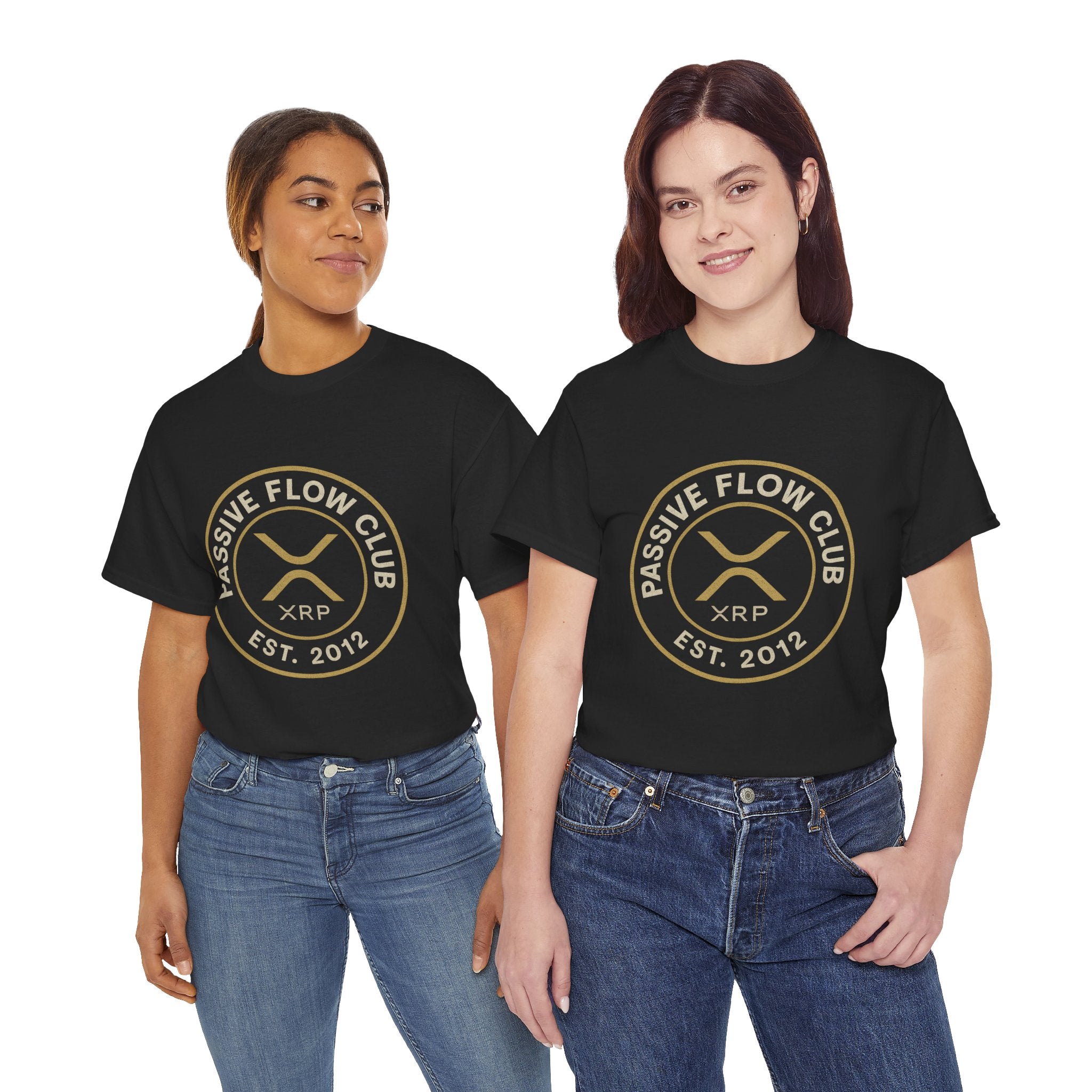 XRP Passive Flow Club T‑Shirt — Crypto Logo Tee (Est. 2012)