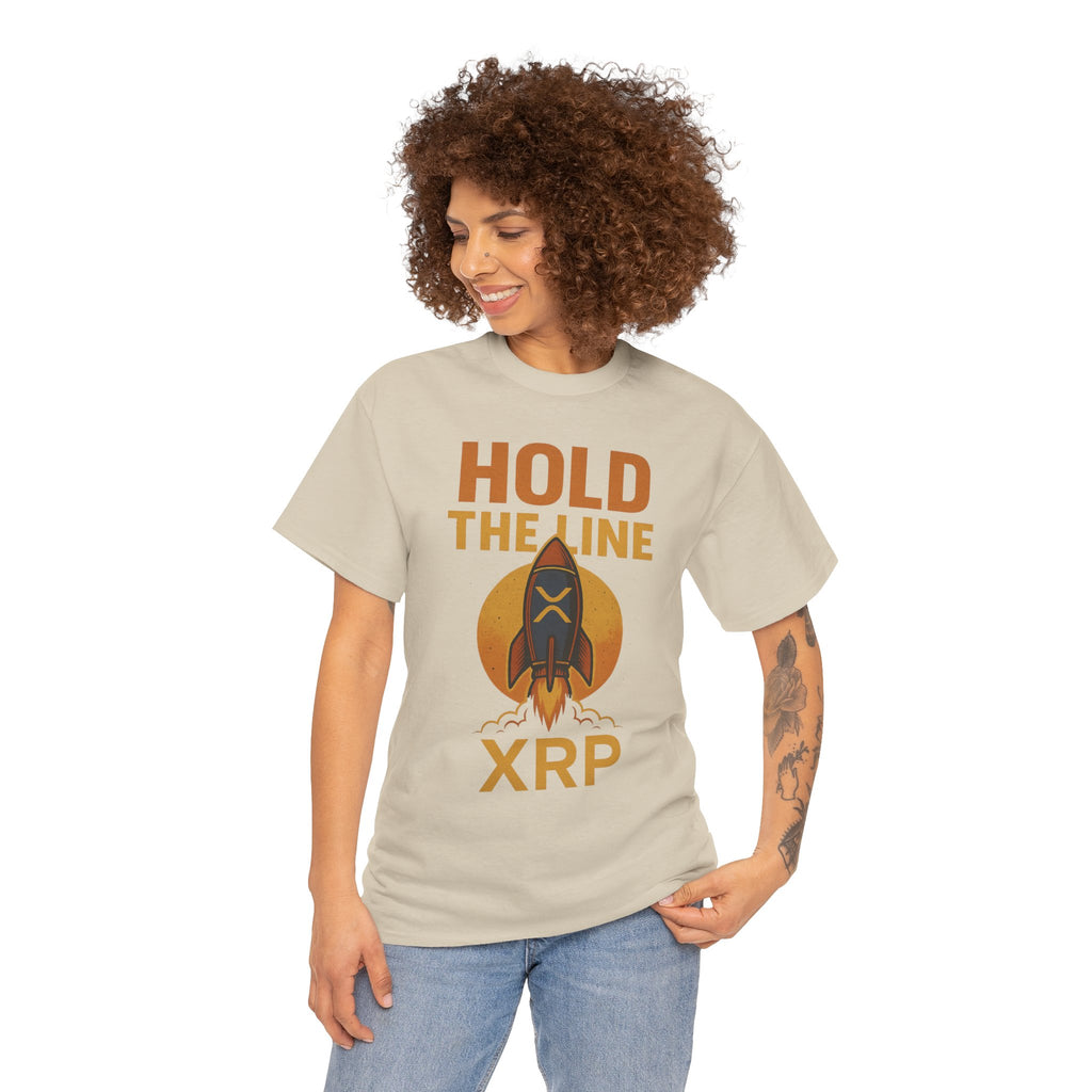 XRP Hold The Line Rocket Tee — Crypto Investor T‑Shirt