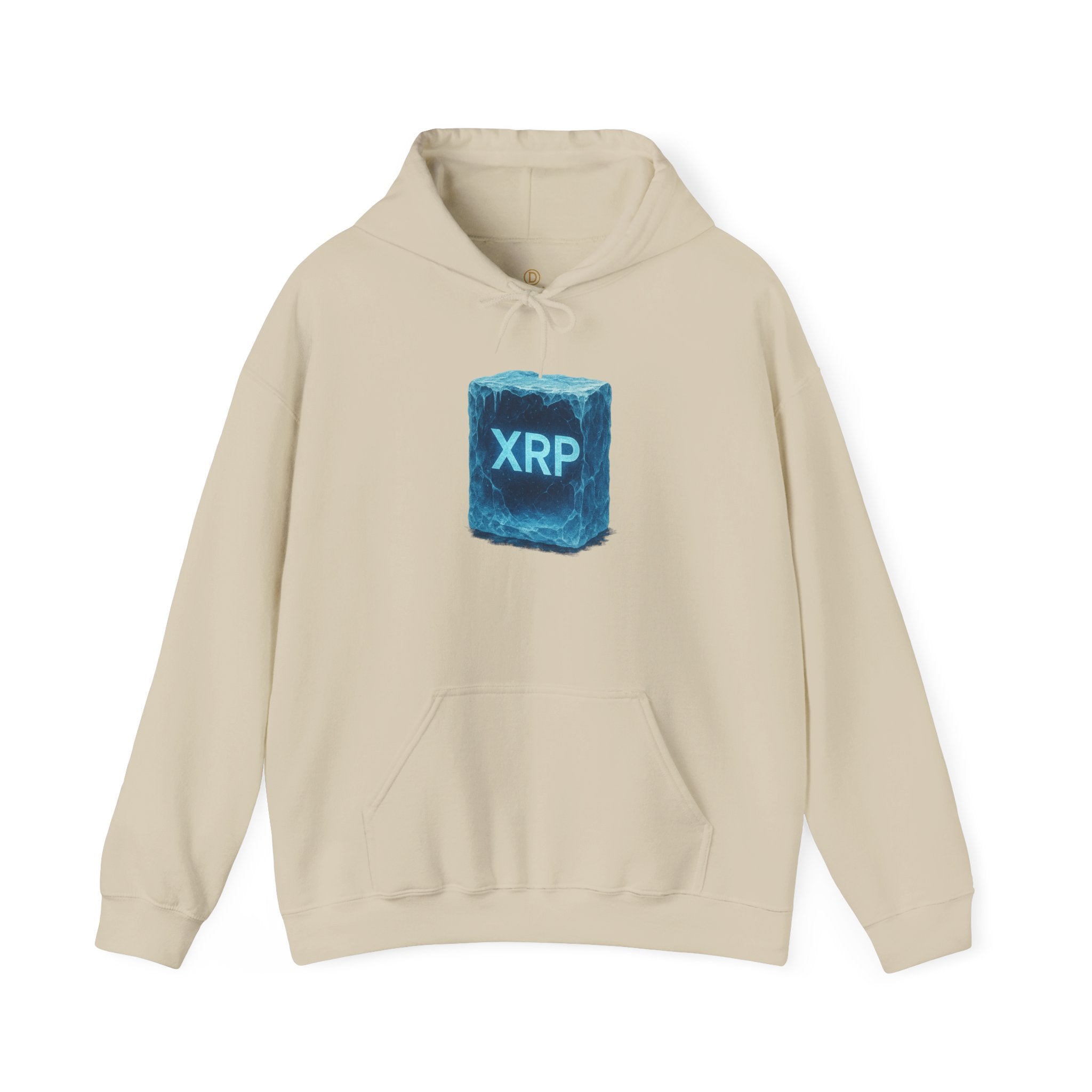 XRP Frozen Cube Hoodie — Crypto Ice Block Sweater for XRP Fans