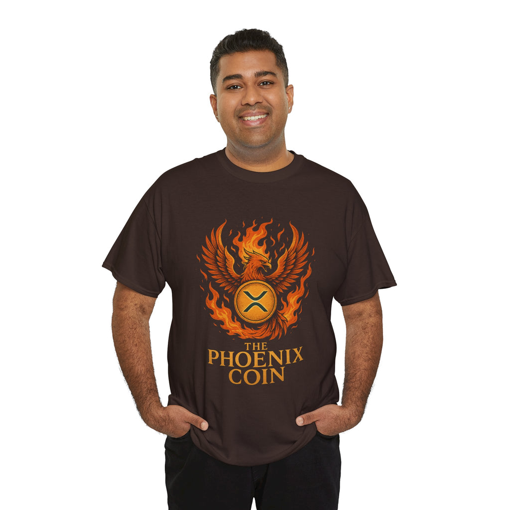 Phoenix Coin T‑Shirt — Fiery Phoenix Crypto Logo Tee