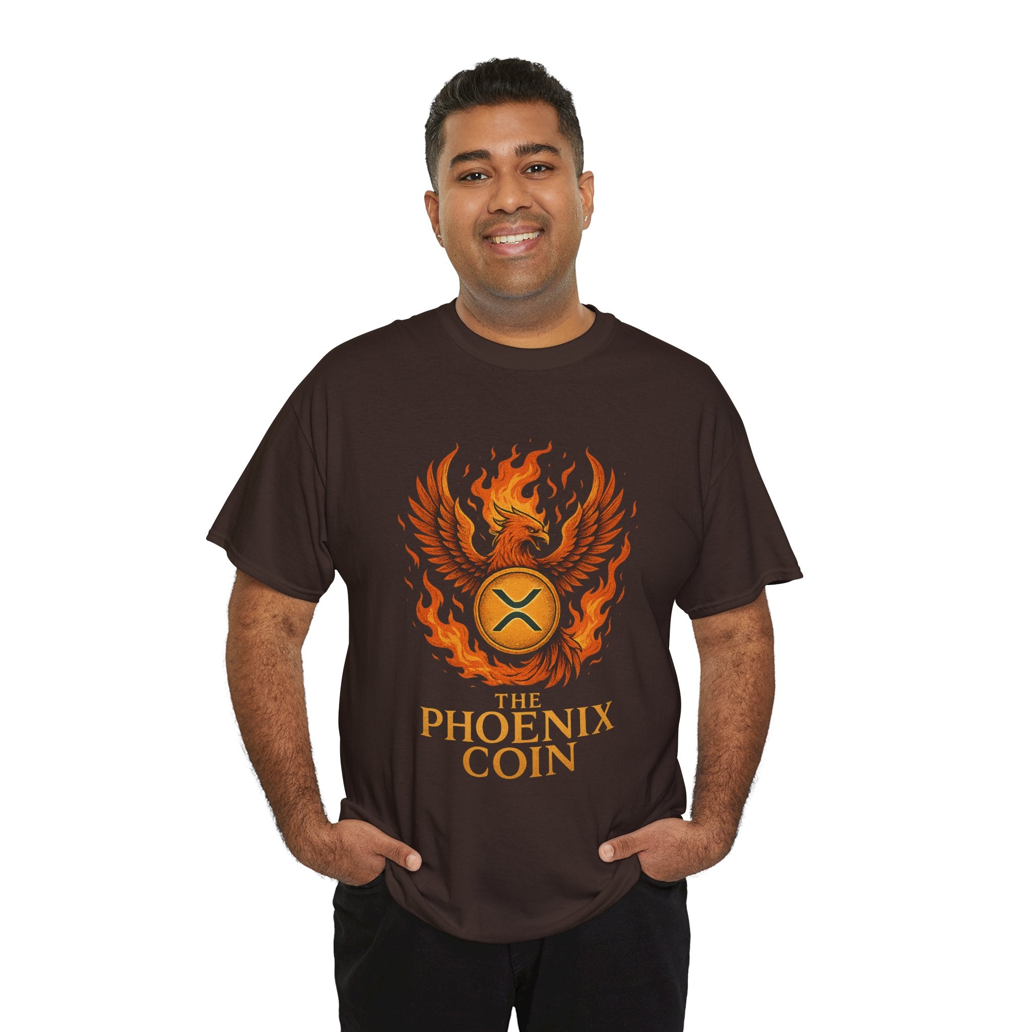 Phoenix Coin T‑Shirt — Fiery Phoenix Crypto Logo Tee