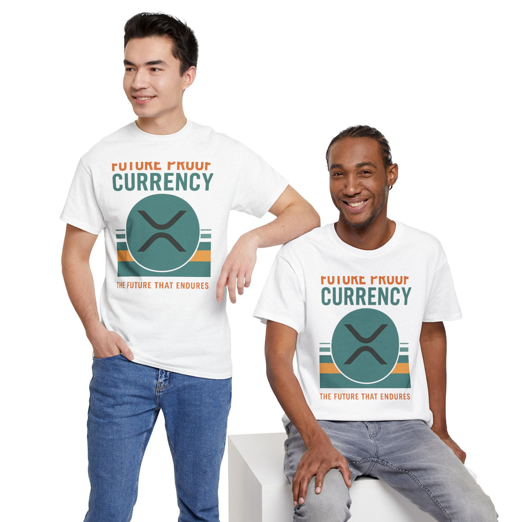 RIPPLE XRP 'Future Proof Currency' Graphic Tee — Crypto Retro Logo Shirt