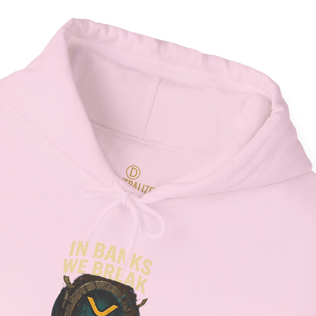 Hoodie — 'In Banks We Trust' Crest Pullover