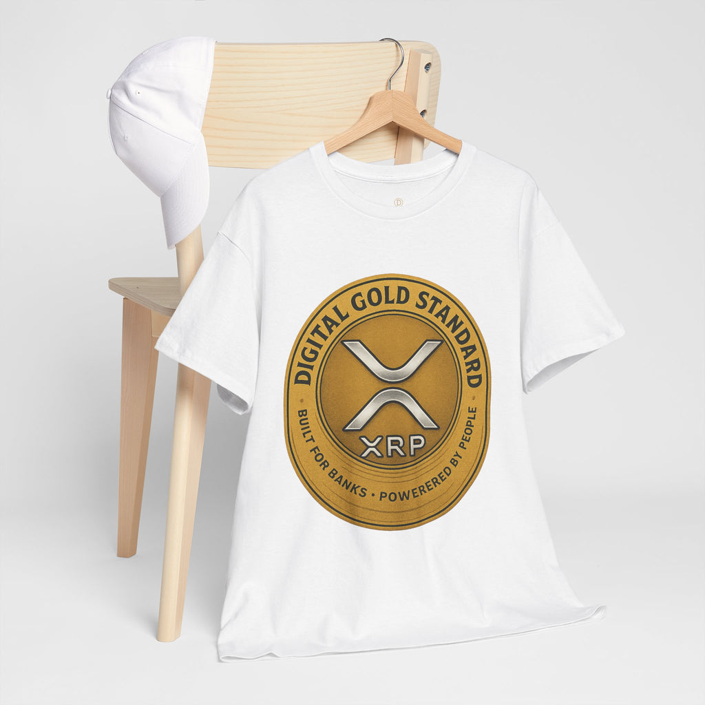 XRP Digital Gold Tee – Cryptocurrency Logo Shirt