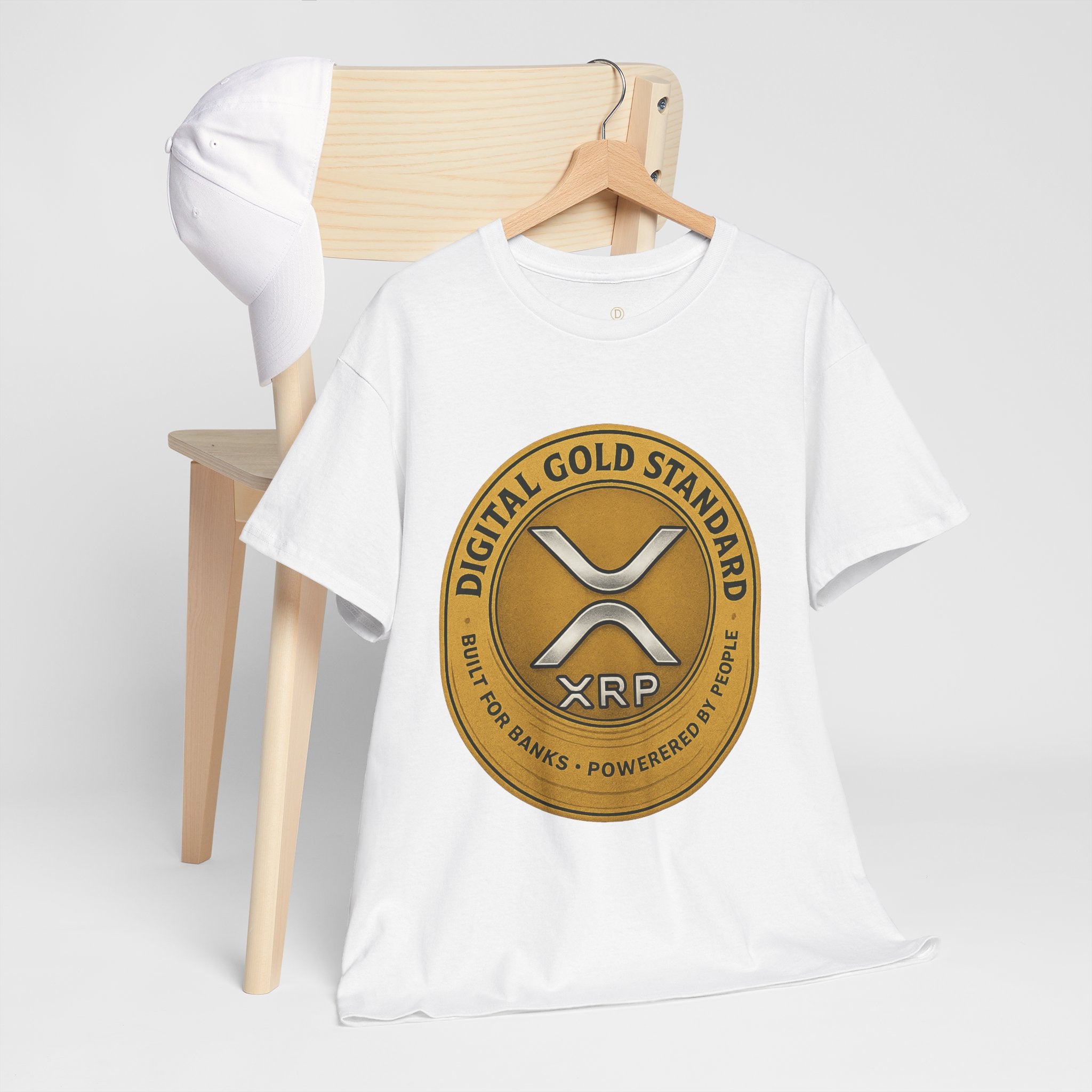 XRP Digital Gold Tee – Cryptocurrency Logo Shirt