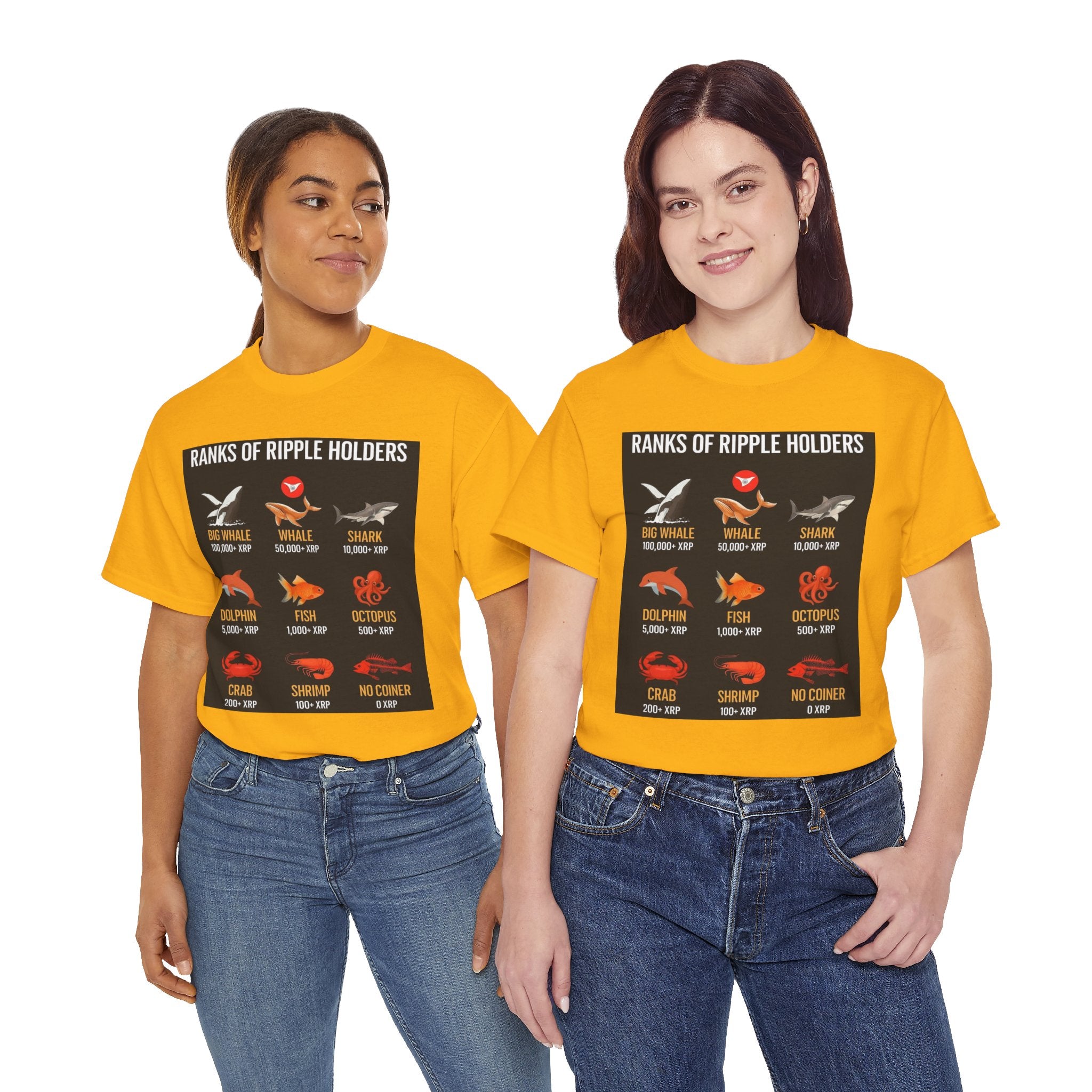 Crypto Ranks T-Shirt – "Ranks of Ripple Holders" Illustrated Guide