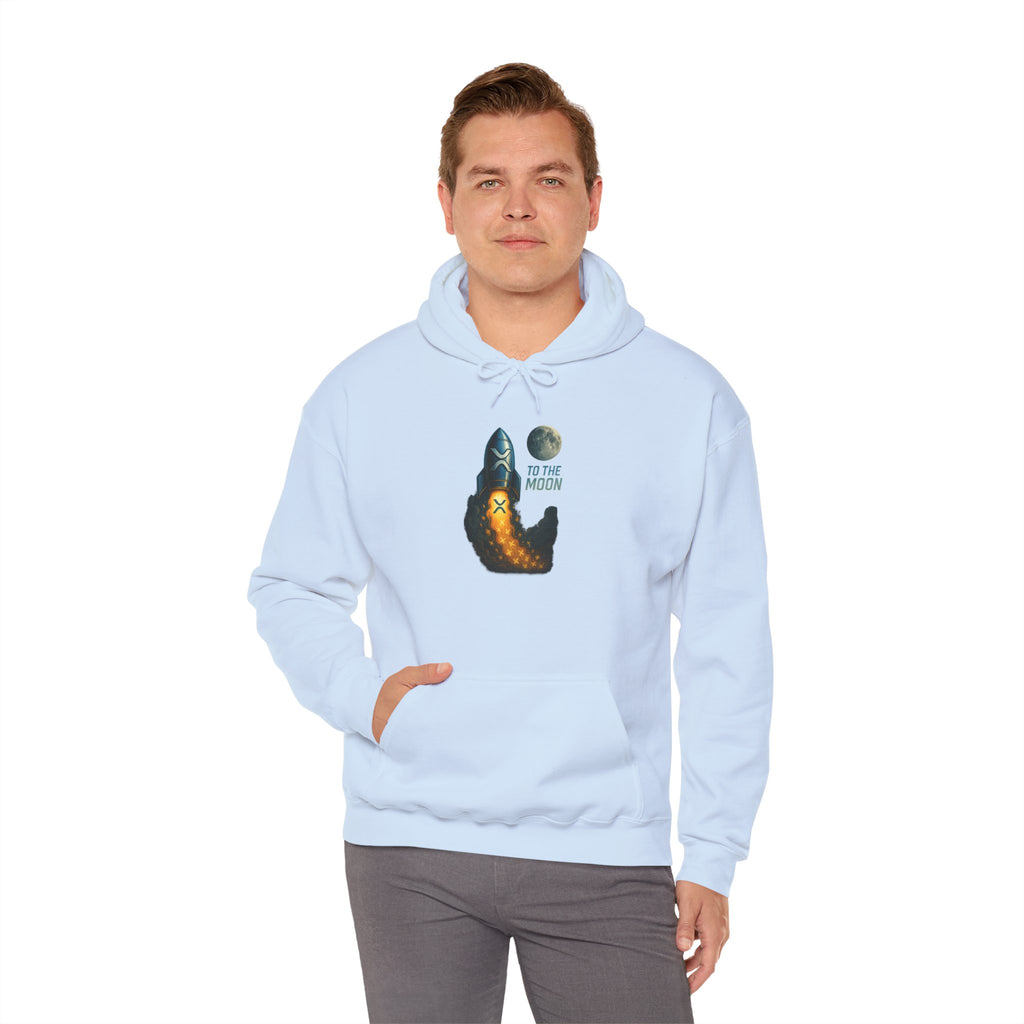 To the Moon Rocket Hoodie — Space Graphic Pullover