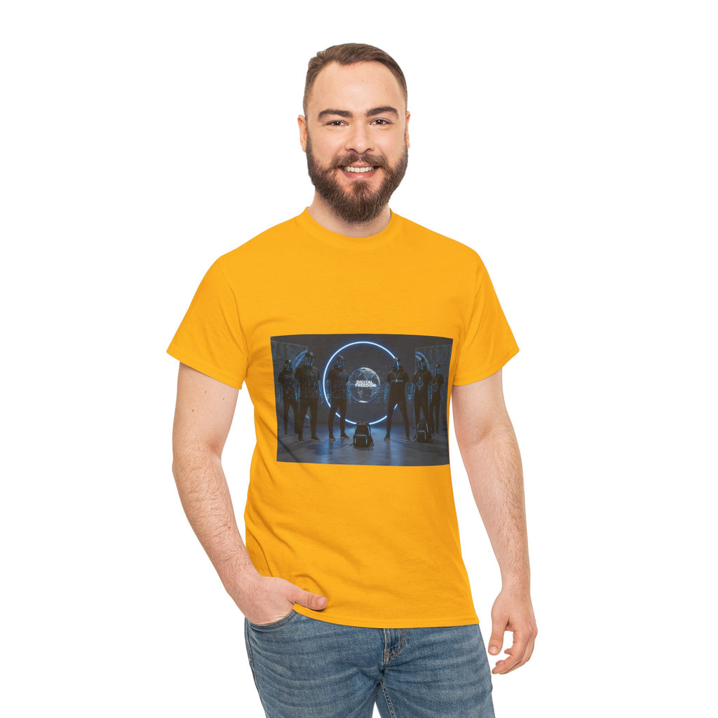 Sci‑Fi Portal Graphic Tee — Futuristic Neon Crew T-Shirt