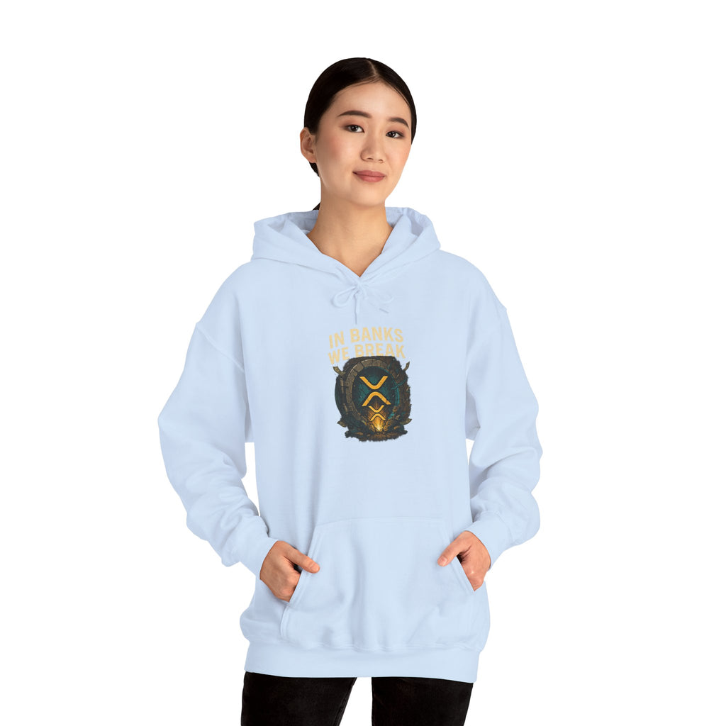 Hoodie — 'In Banks We Trust' Crest Pullover