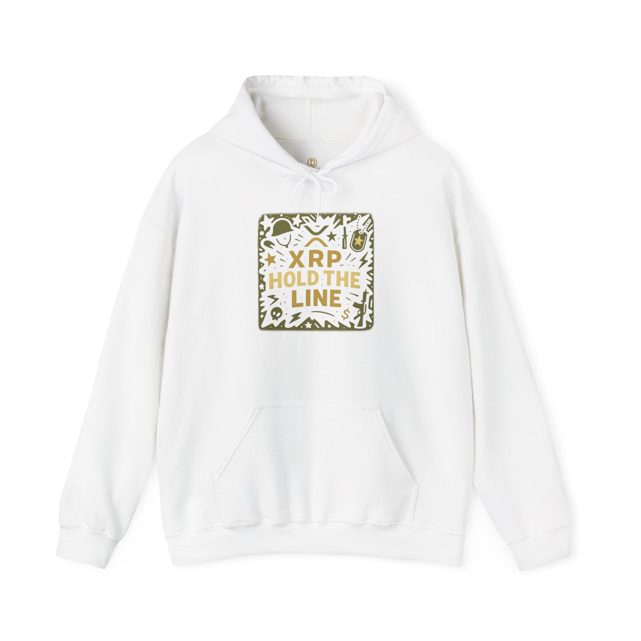 XRP Hold The Line Hoodie — Crypto Supporter Graphic Hooded Sweatshirt