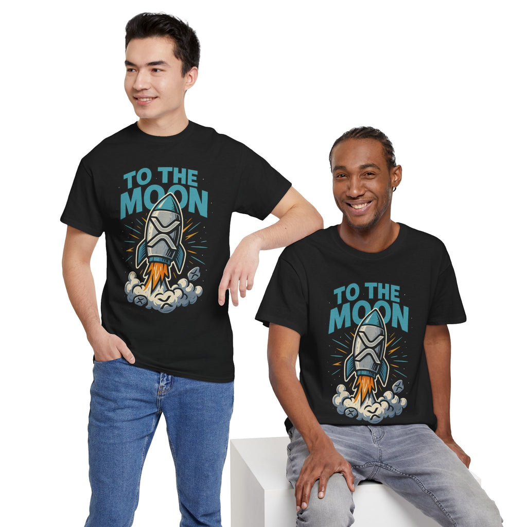 To The Moon Rocket T-Shirt — Space Graphic Tee for Crypto & Space Enthusiasts