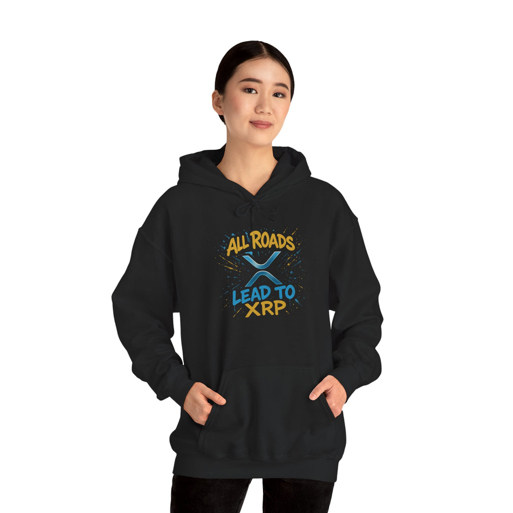 All Roads Lead to XRP Hoodie – Crypto Investor Pullover