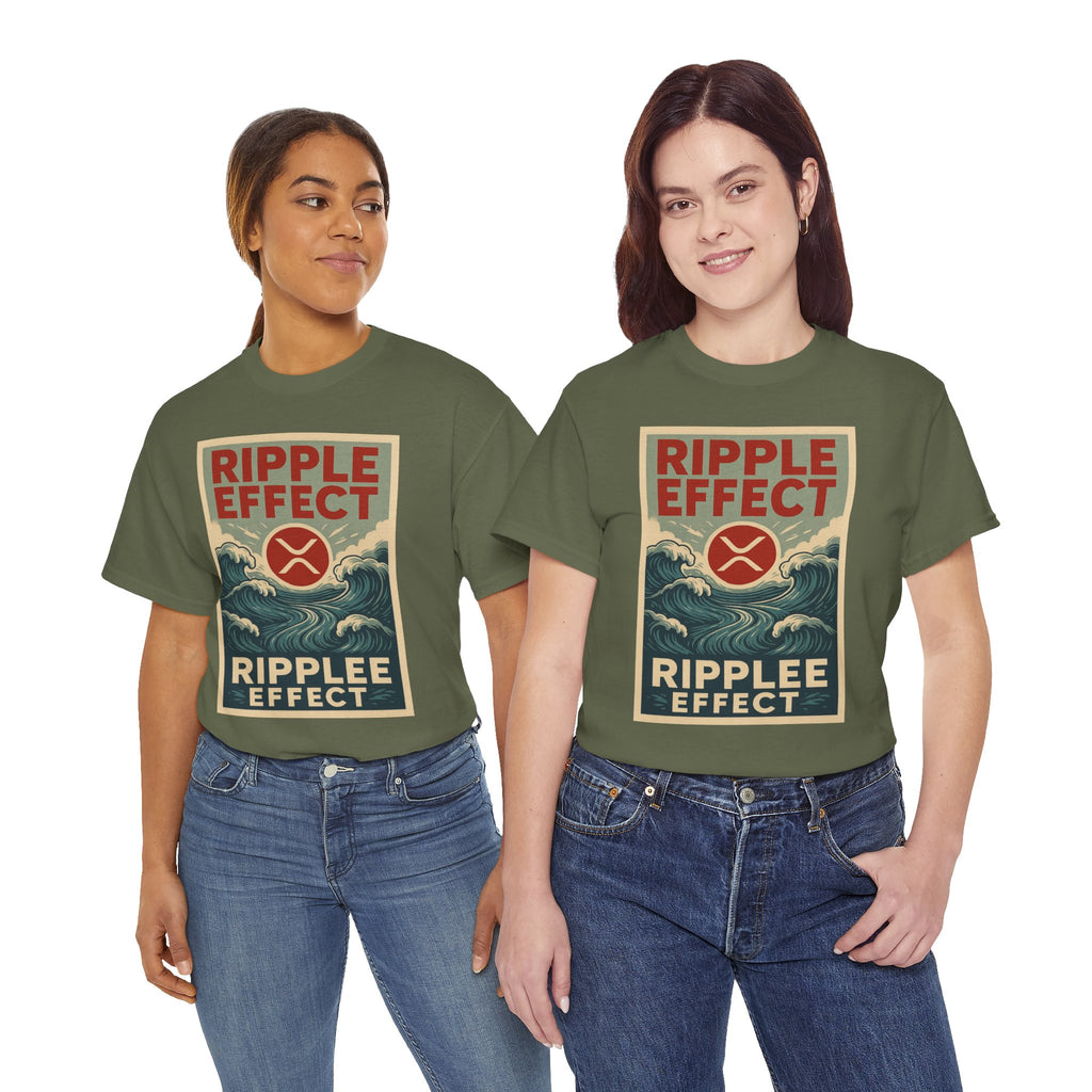 Ripple Effect Tee — Vintage Wave XRP Crypto Graphic T-Shirt