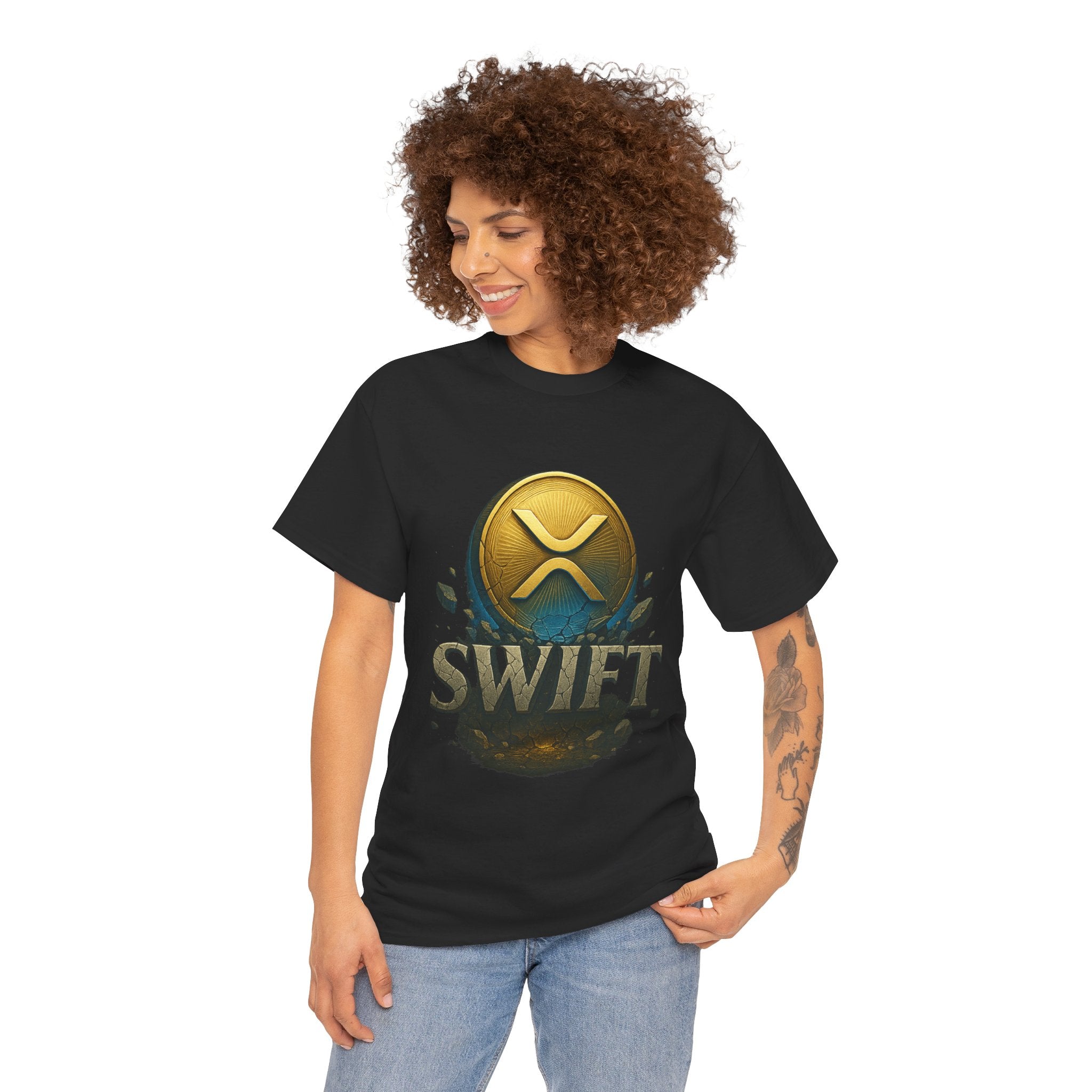 XRP Swift Cryptocurrency T‑Shirt — Ripple Coin Logo Graphic Tee