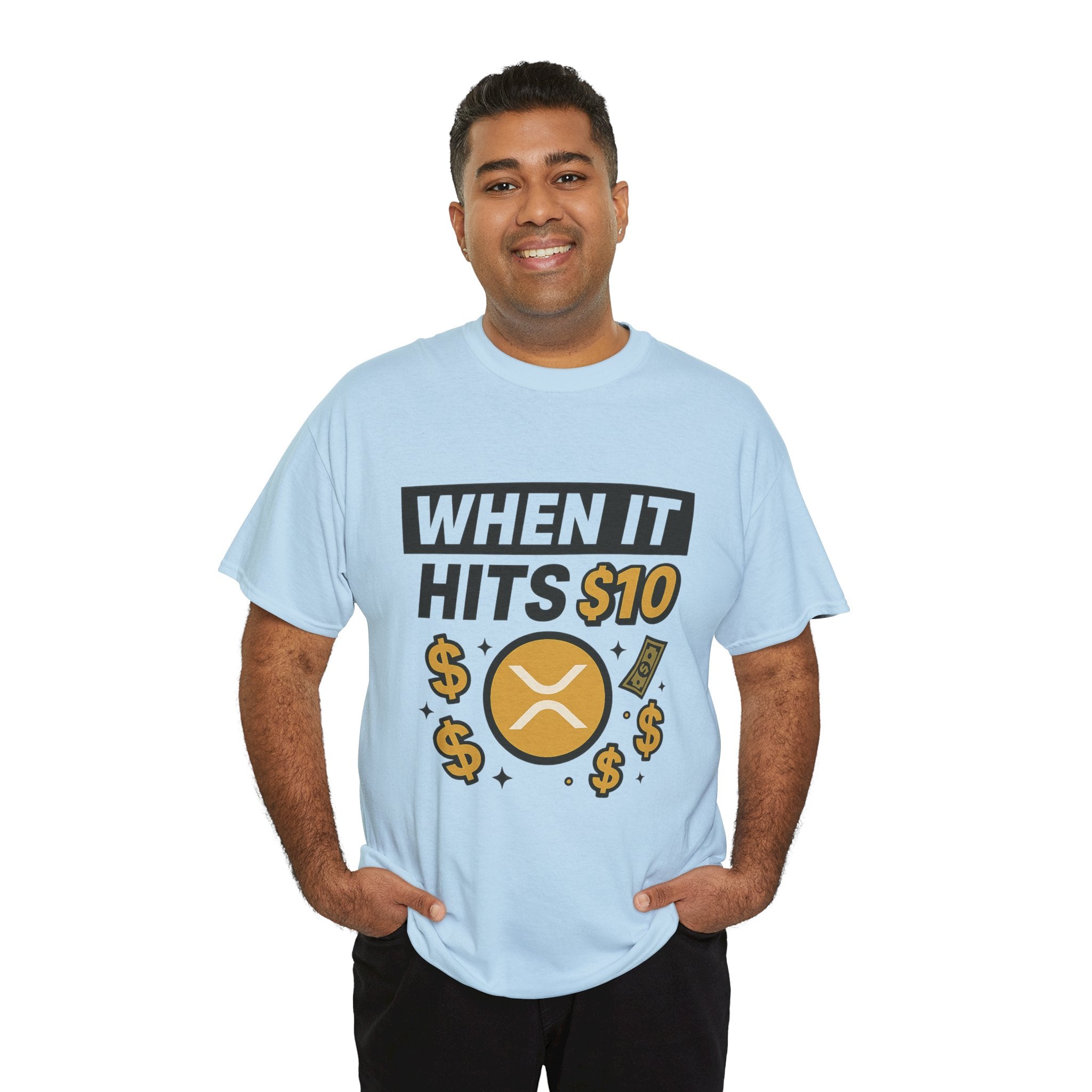 Crypto Tee - "When It Hits 10" Ripple XRP Meme Shirt