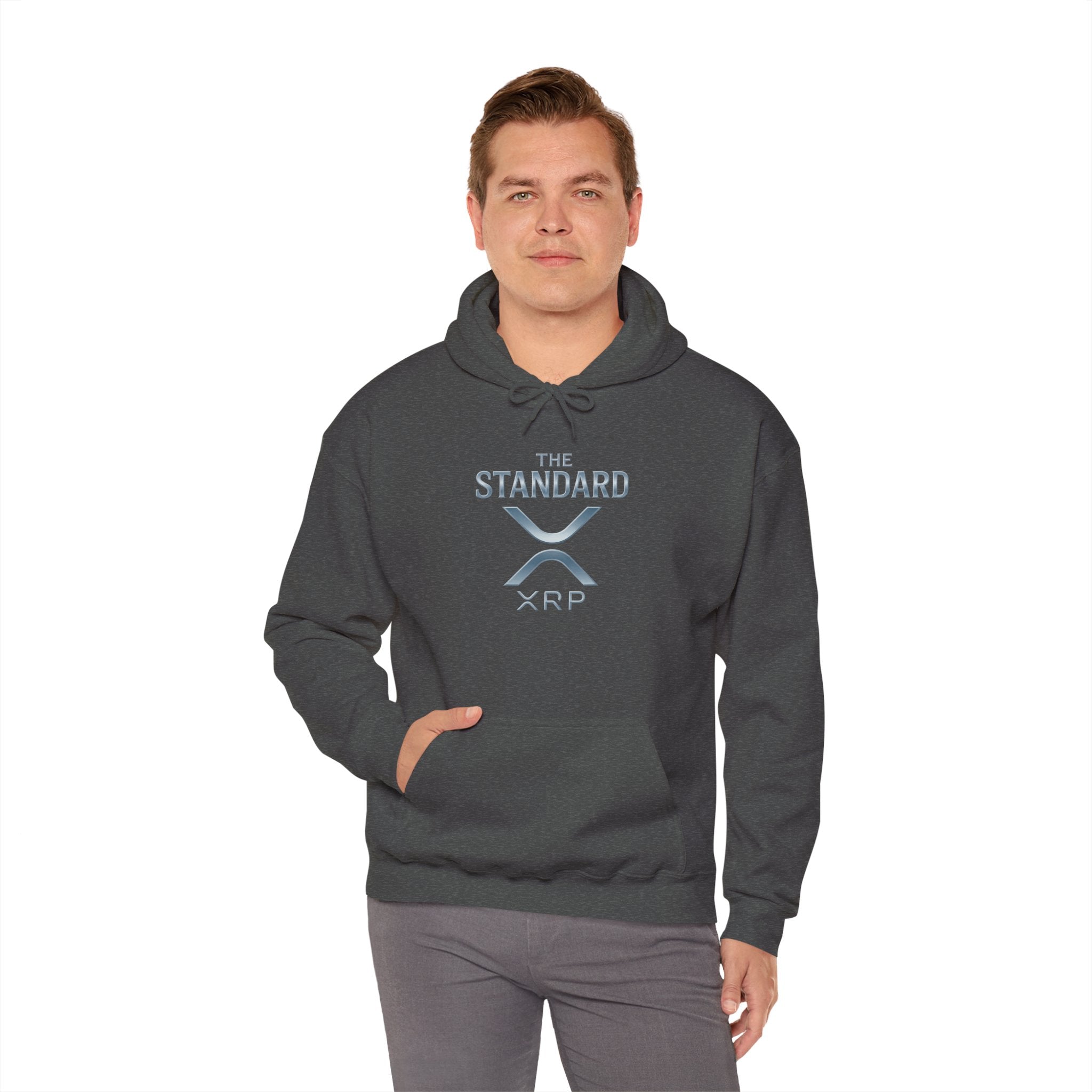 XRP 'The Standard' Logo Hoodie — Crypto Casual Pullover