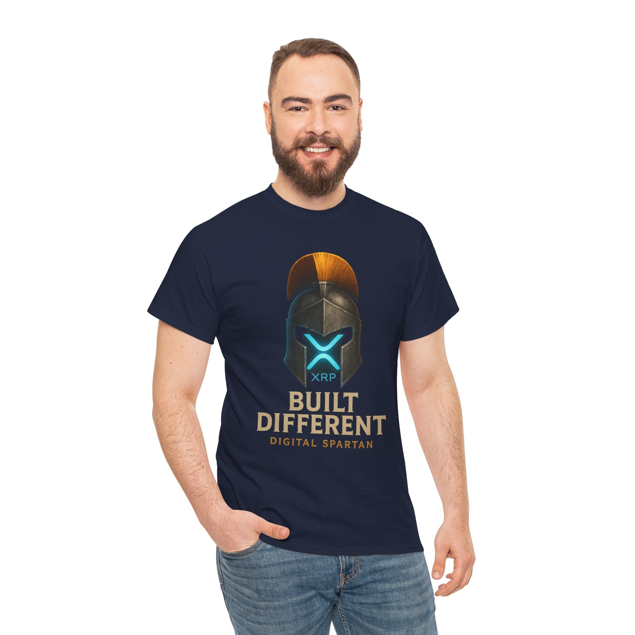 Built Different Spartan Tee — Digital Spartan XRP Crypto T-Shirt