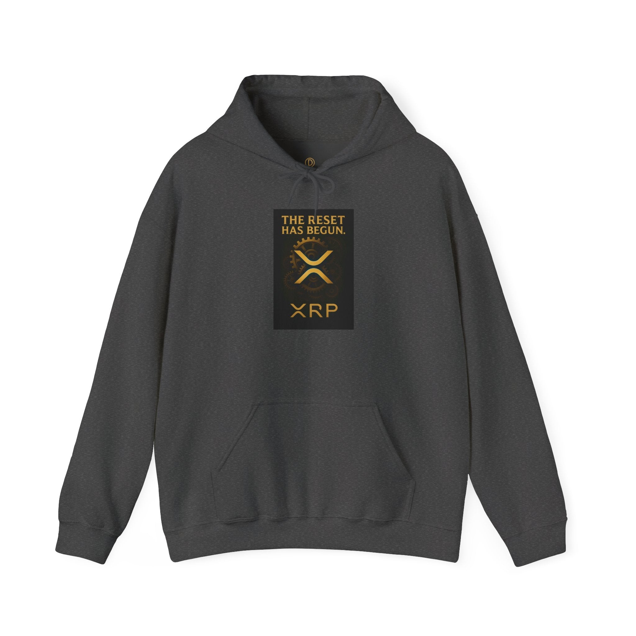 XRP Hoodie — "The Reset Has Begun" Crypto Logo Pullover