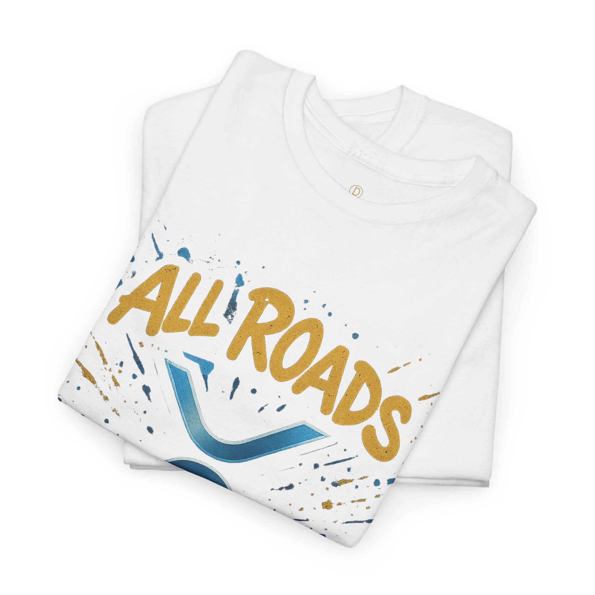 XRP Crypto Tee — "All Roads Lead to XRP" Casual Cryptocurrency Shirt