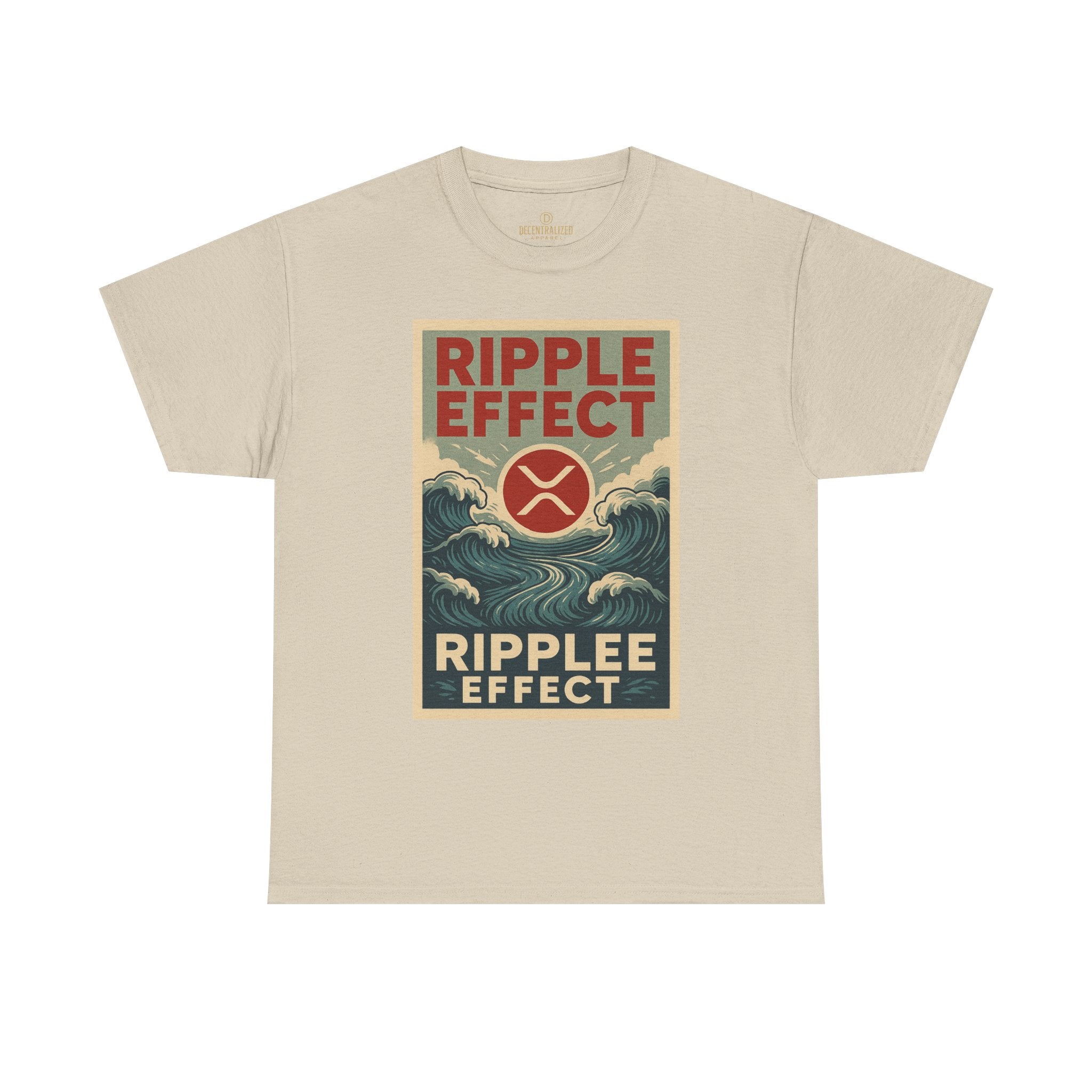 Ripple Effect Tee — Vintage Wave XRP Crypto Graphic T-Shirt