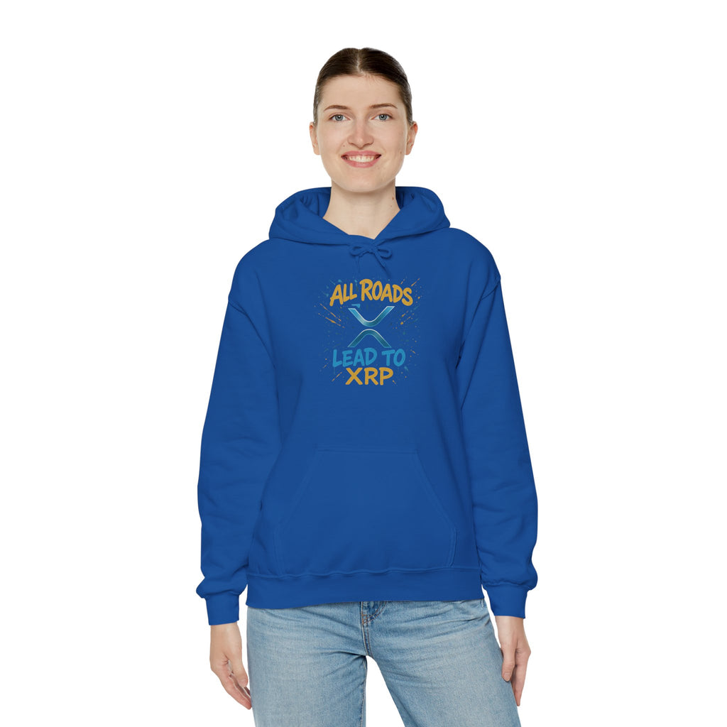 All Roads Lead to XRP Hoodie – Crypto Investor Pullover
