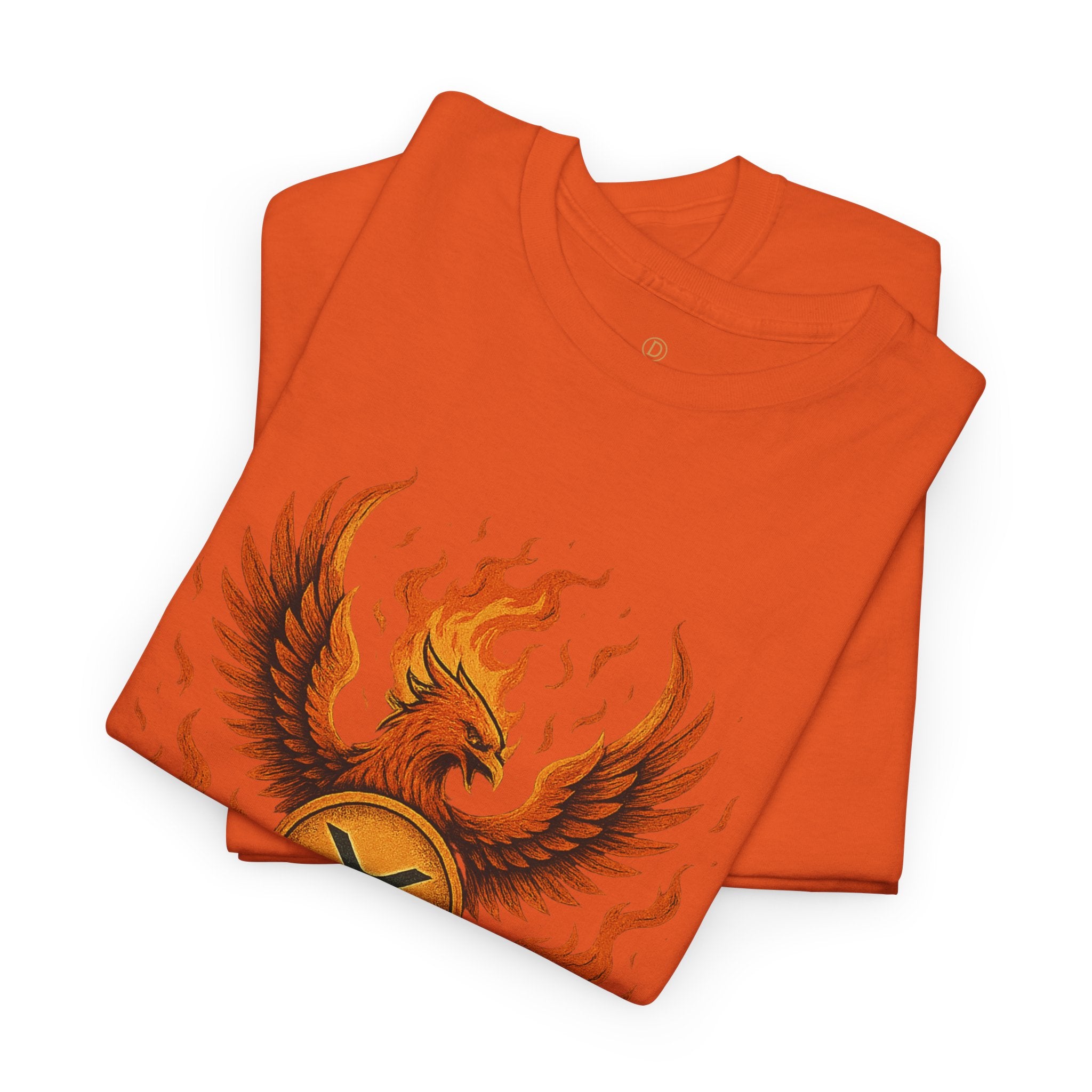 Phoenix Coin T‑Shirt — Fiery Phoenix Crypto Logo Tee