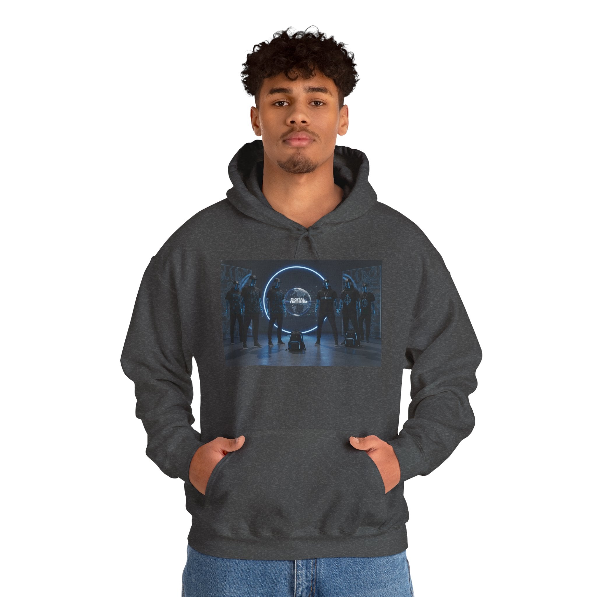 Futuristic Neon Portal Hoodie – Cyberpunk Sci‑Fi Crew Graphic Sweatshirt