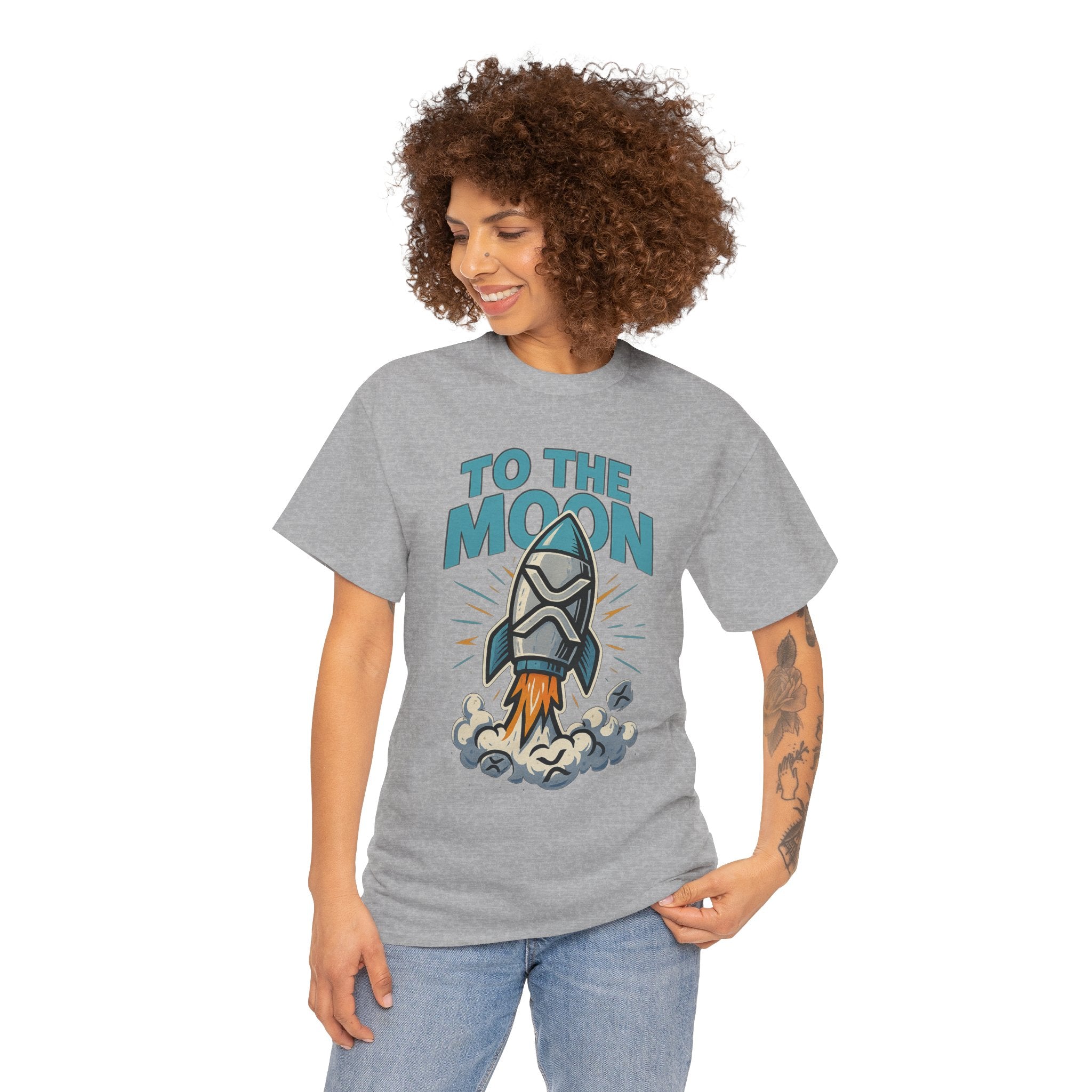 To The Moon Rocket T-Shirt — Space Graphic Tee for Crypto & Space Enthusiasts