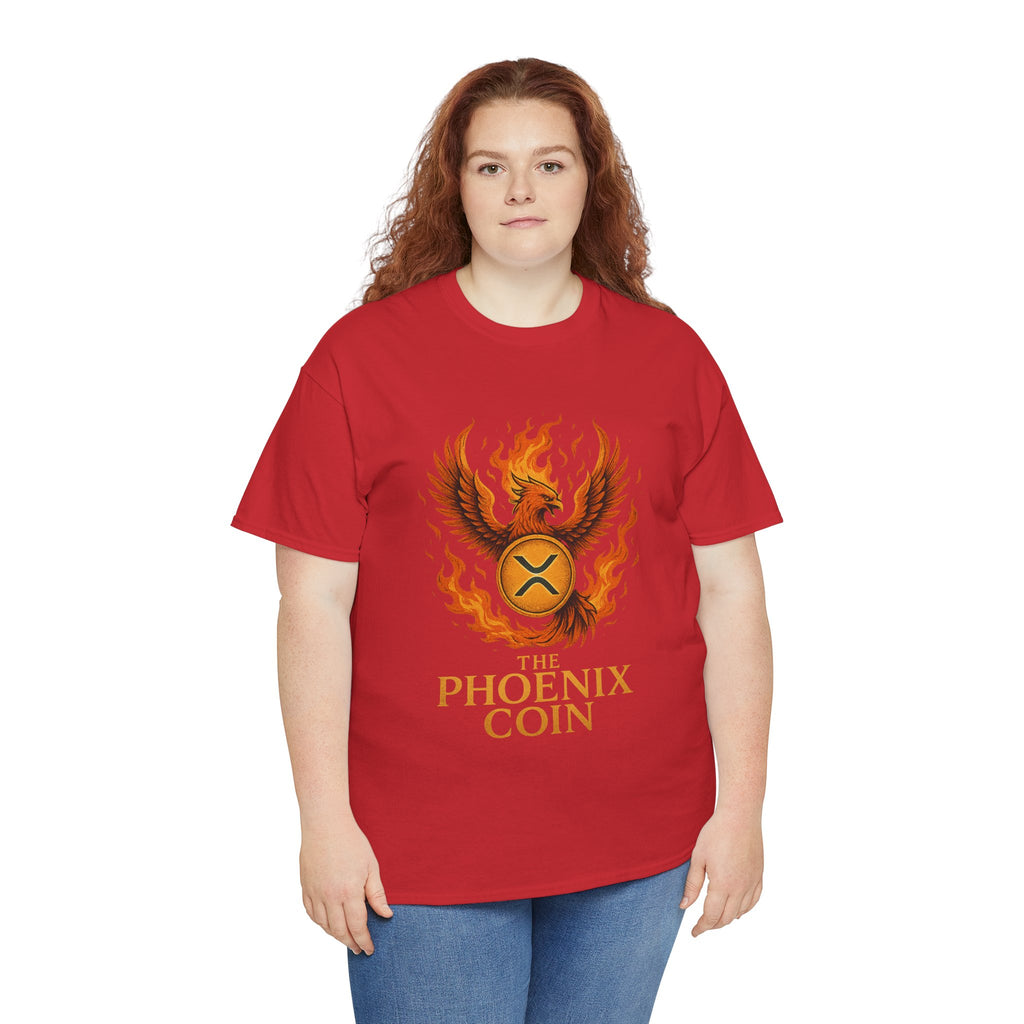 Phoenix Coin T‑Shirt — Fiery Phoenix Crypto Logo Tee