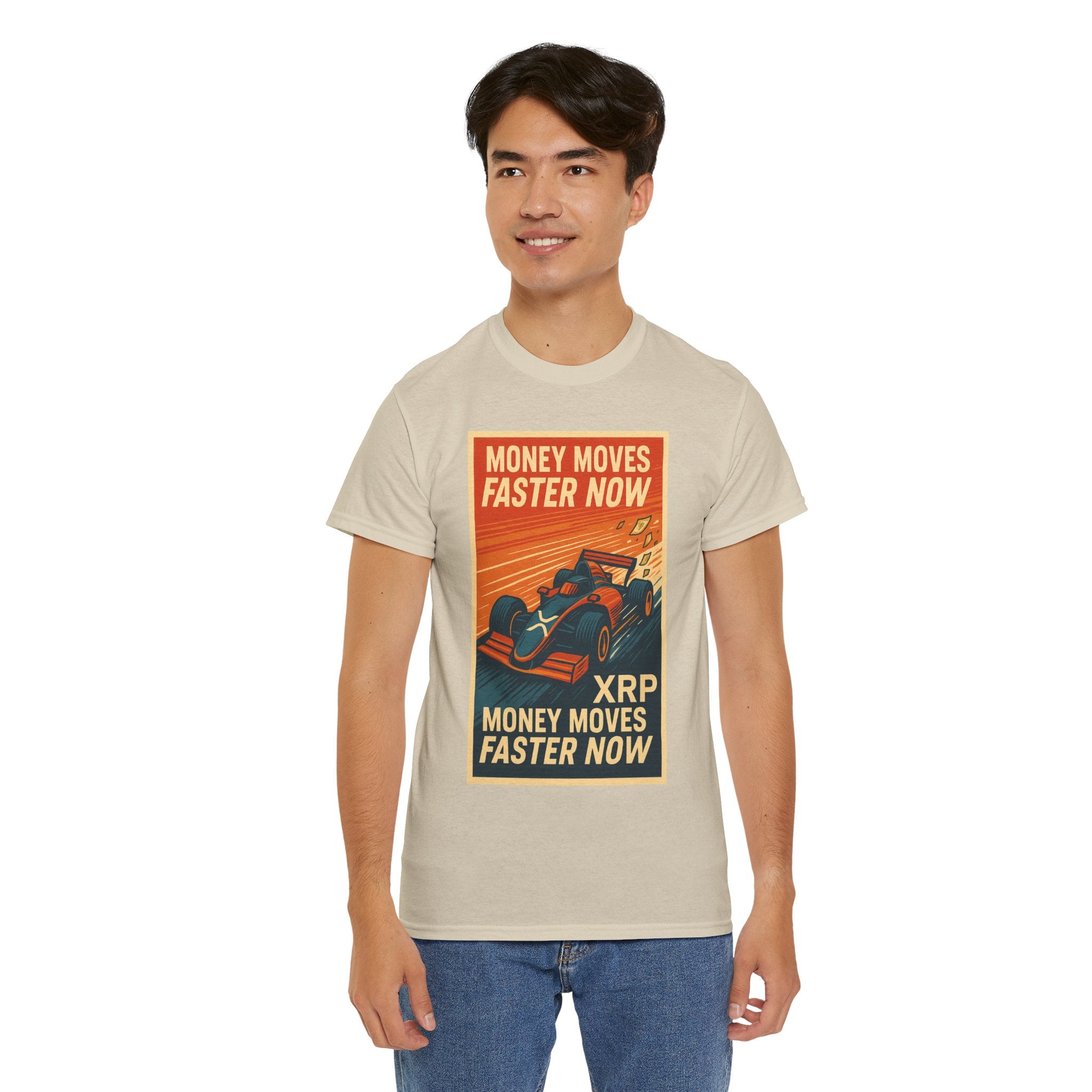 XRP 'Money Moves Faster Now' Racing Tee — Crypto Enthusiast T-Shirt