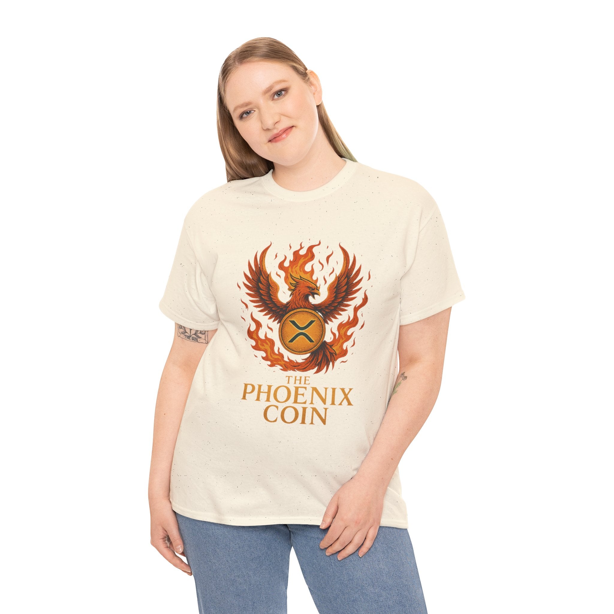 Phoenix Coin T‑Shirt — Fiery Phoenix Crypto Logo Tee
