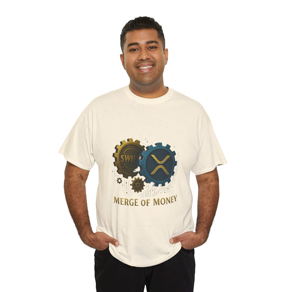 Merge of Money Tee - Cryptocurrency Gears XRP & SWI Crypto T-Shirt