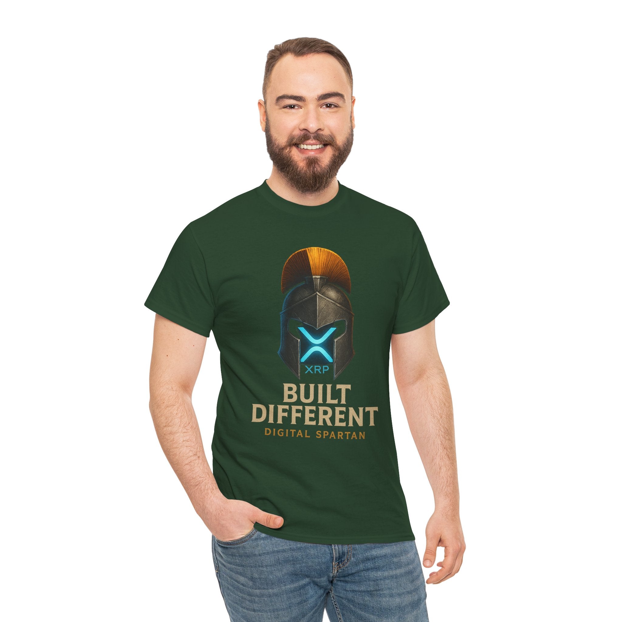 Built Different Spartan Tee — Digital Spartan XRP Crypto T-Shirt