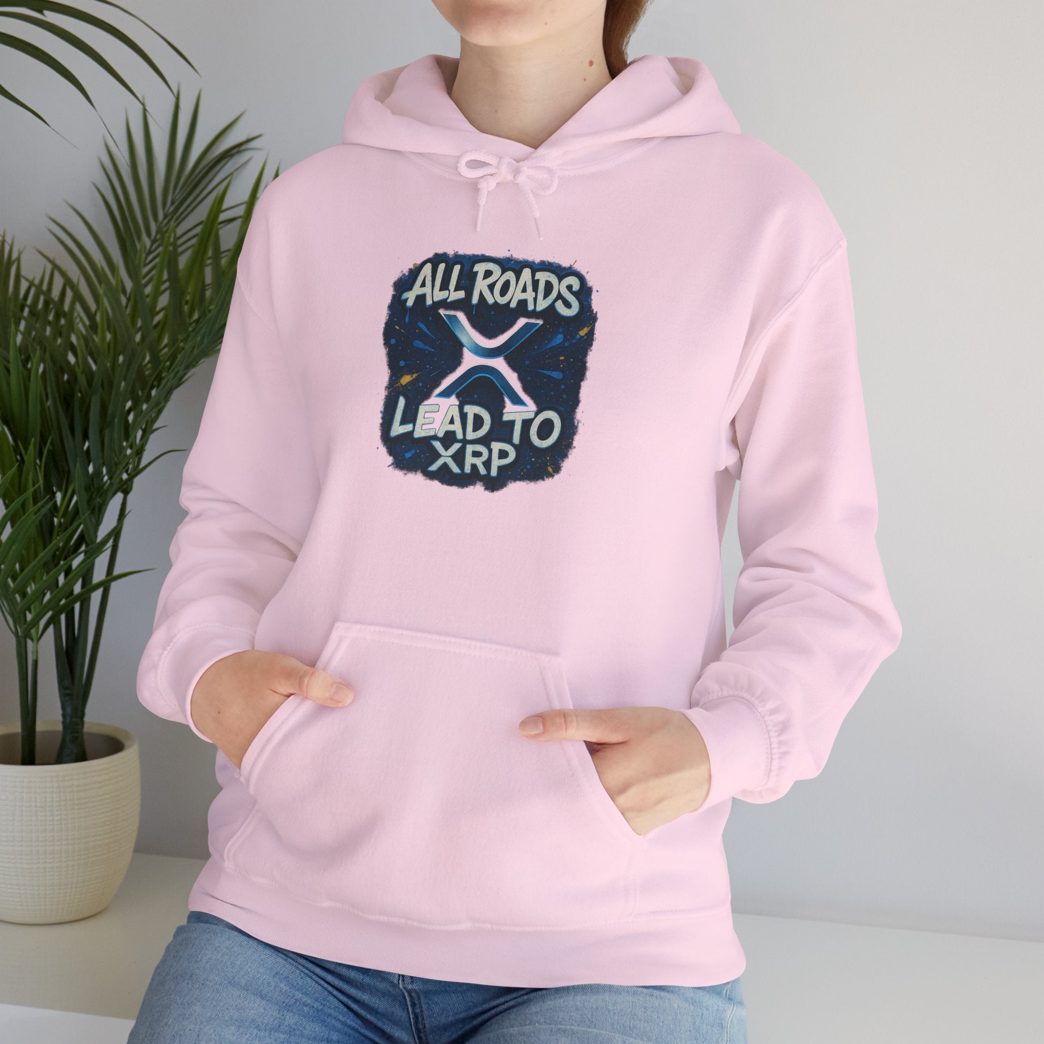 All Roads Lead to XRP Hoodie – Crypto Ripple Logo Sweatshirt