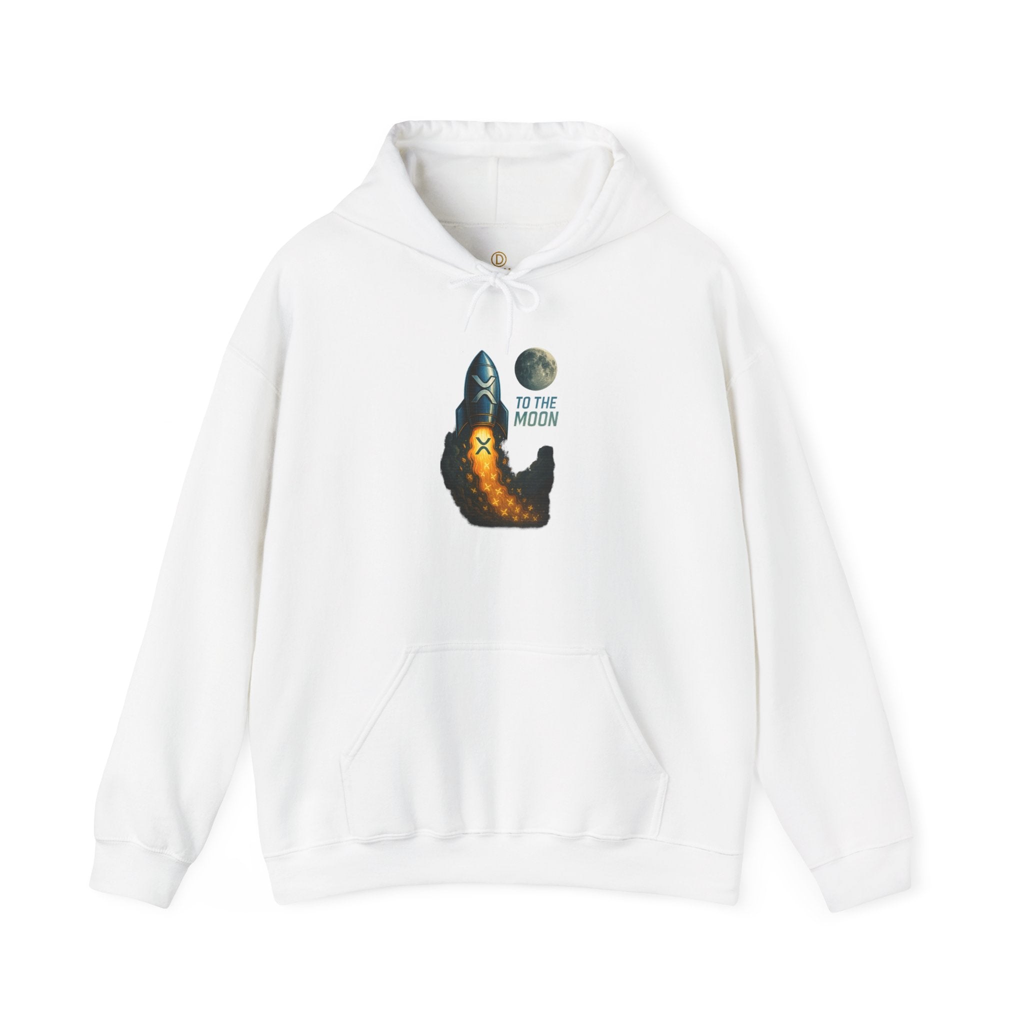 To the Moon Rocket Hoodie — Space Graphic Pullover